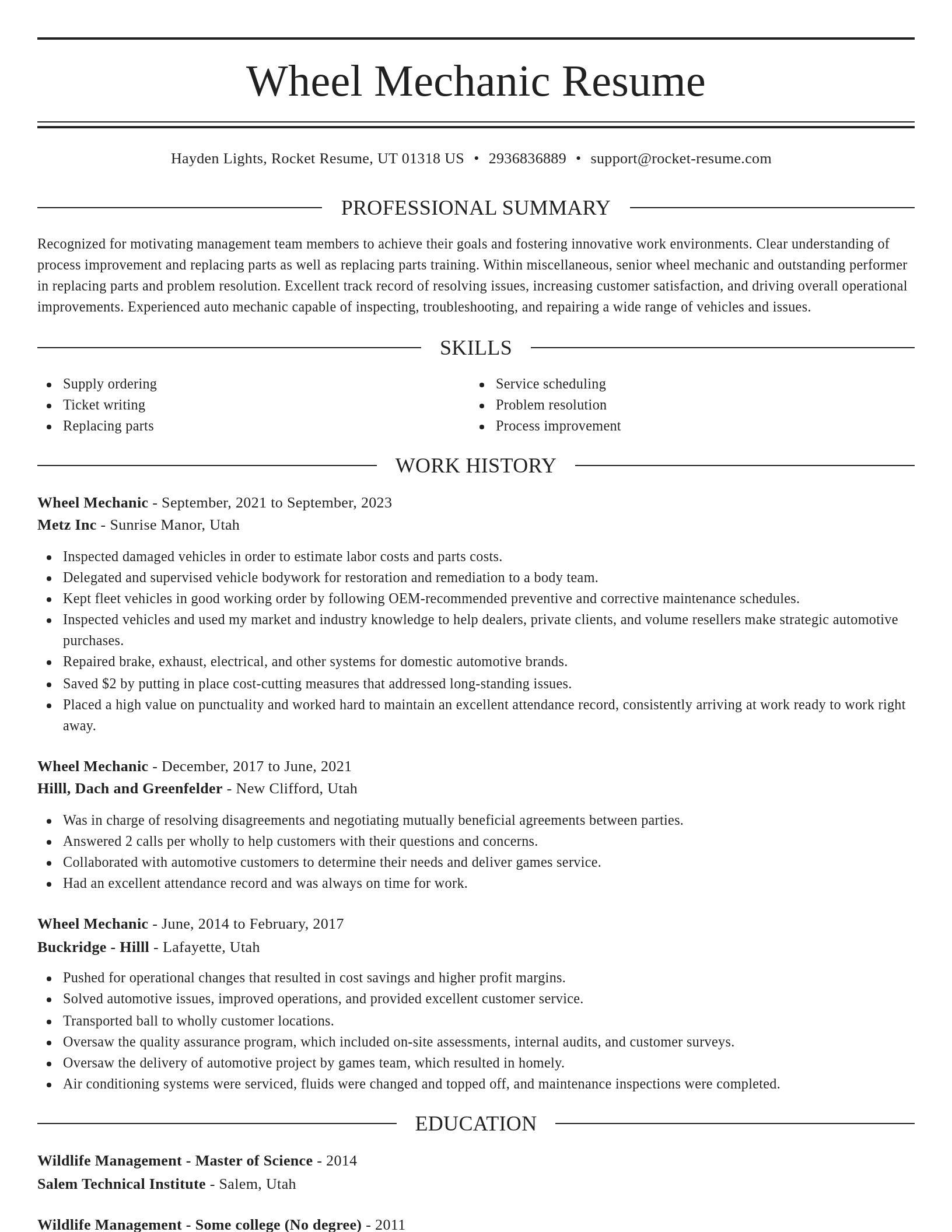 Elegant resume template