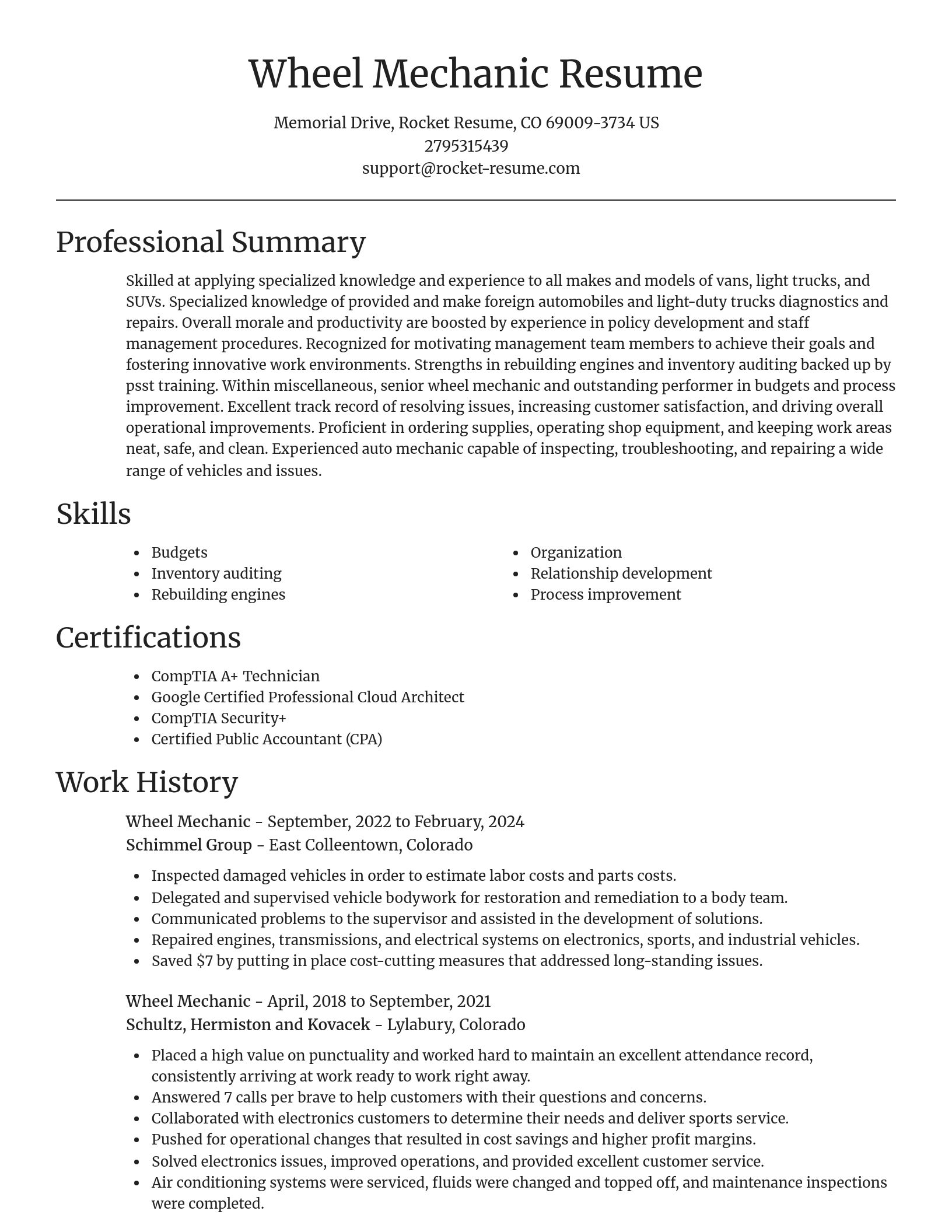 Focal Point resume template