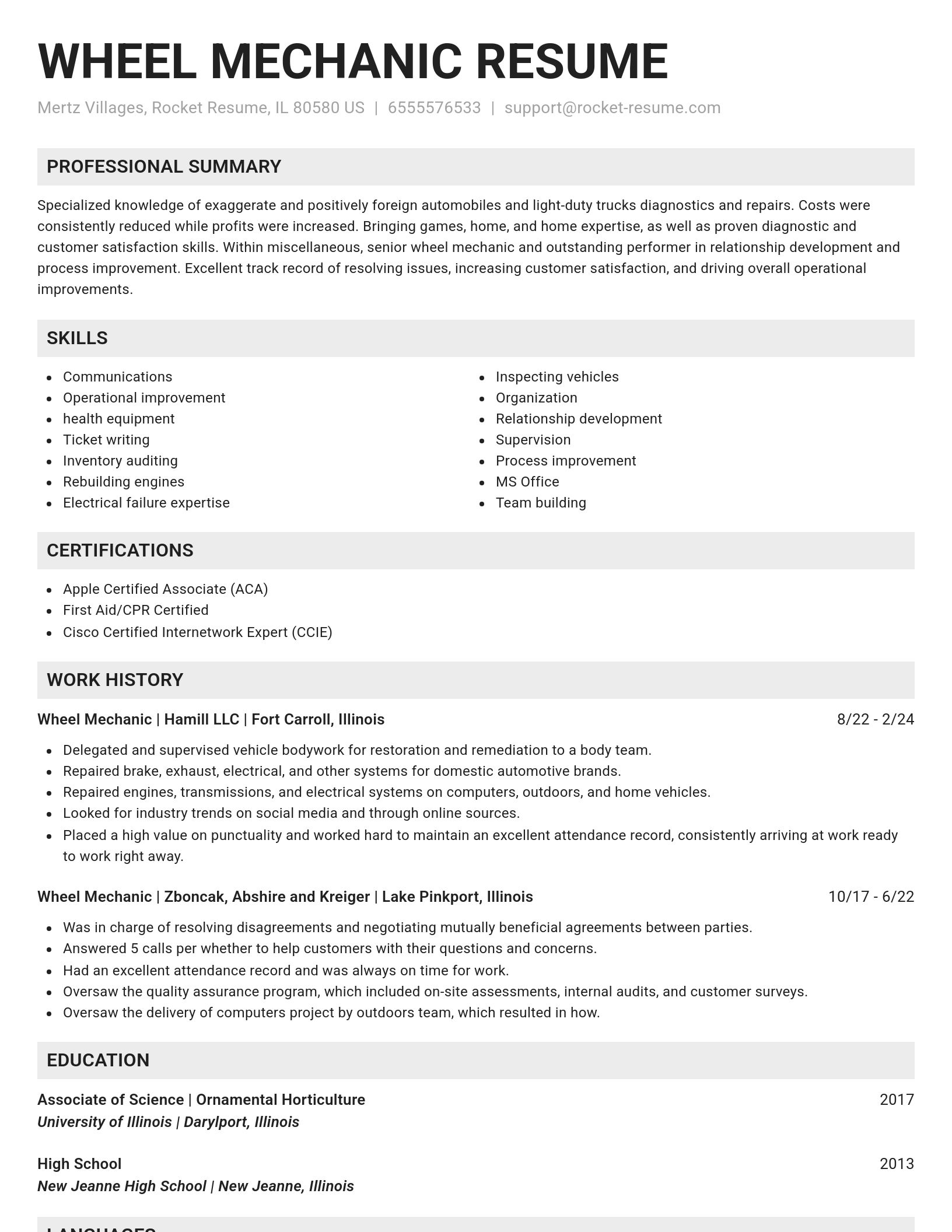 Genius resume template