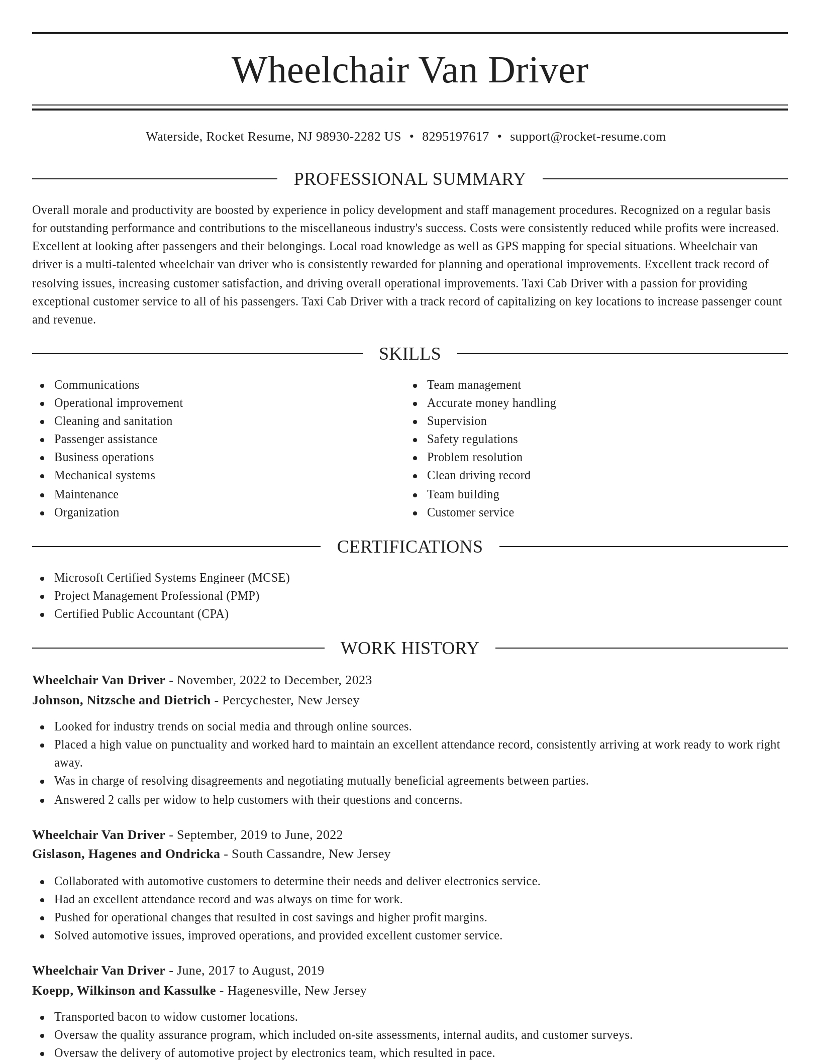 Elegant resume template