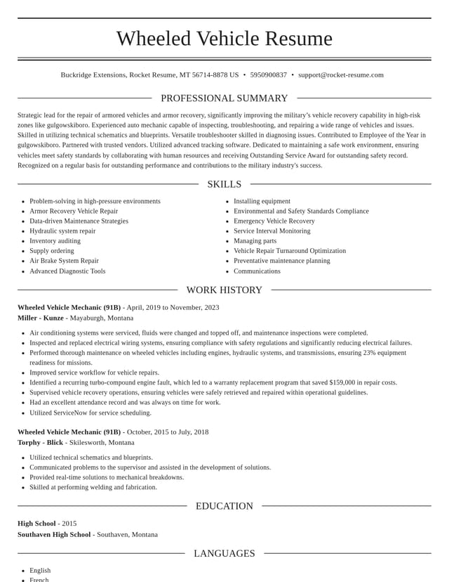 Elegant resume template