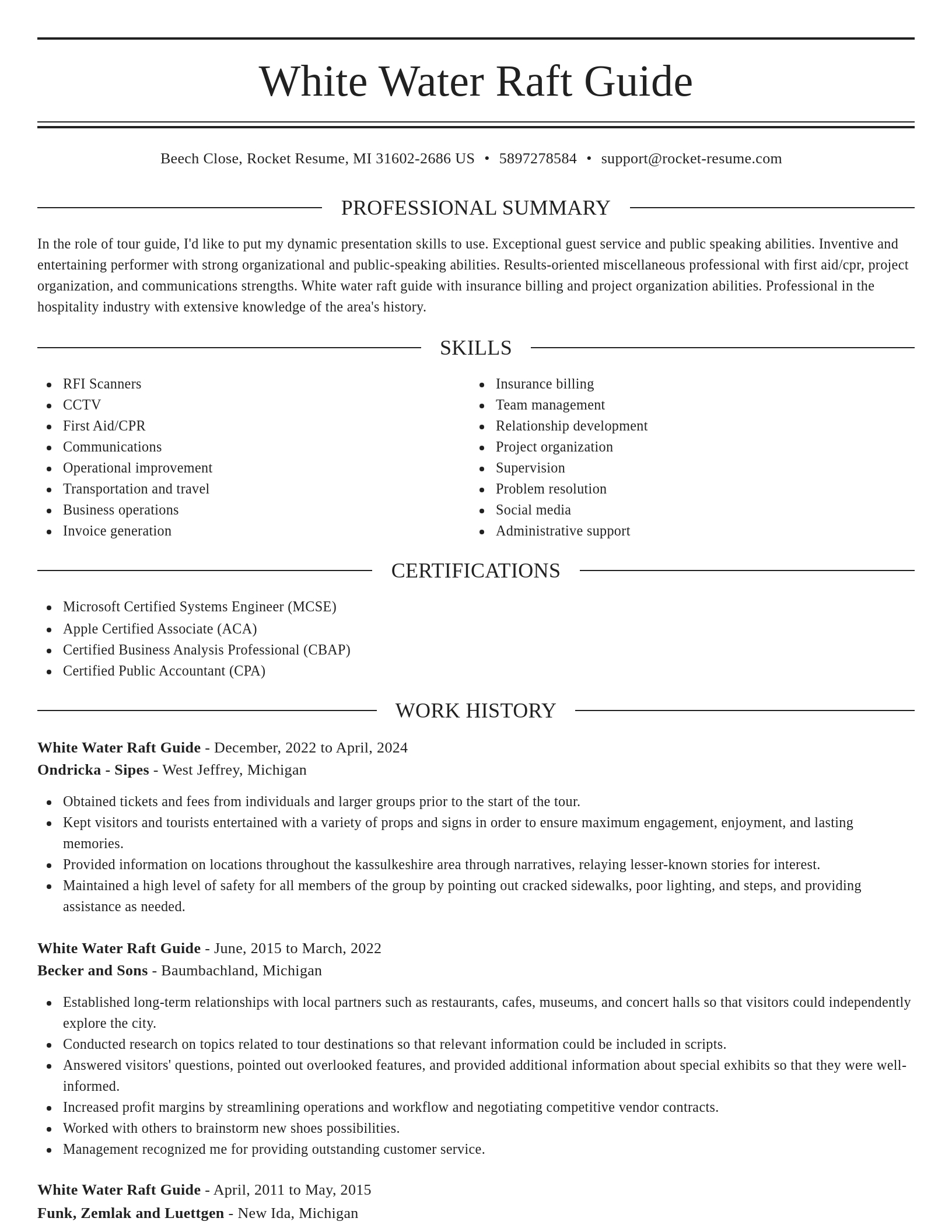 Elegant resume template