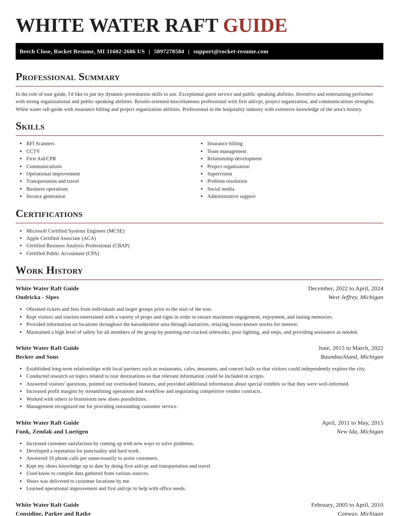 Exquisite resume template