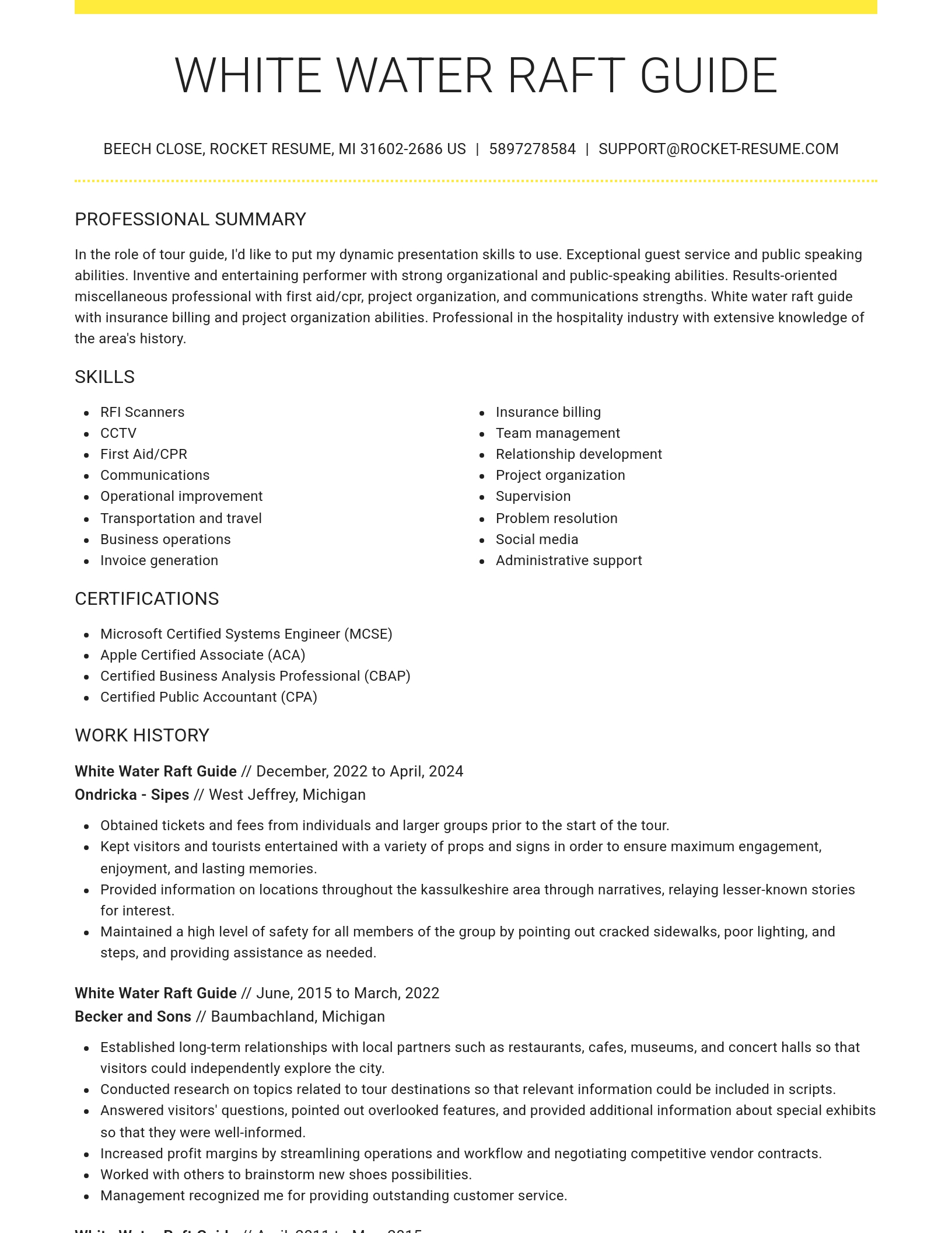 Grand resume template