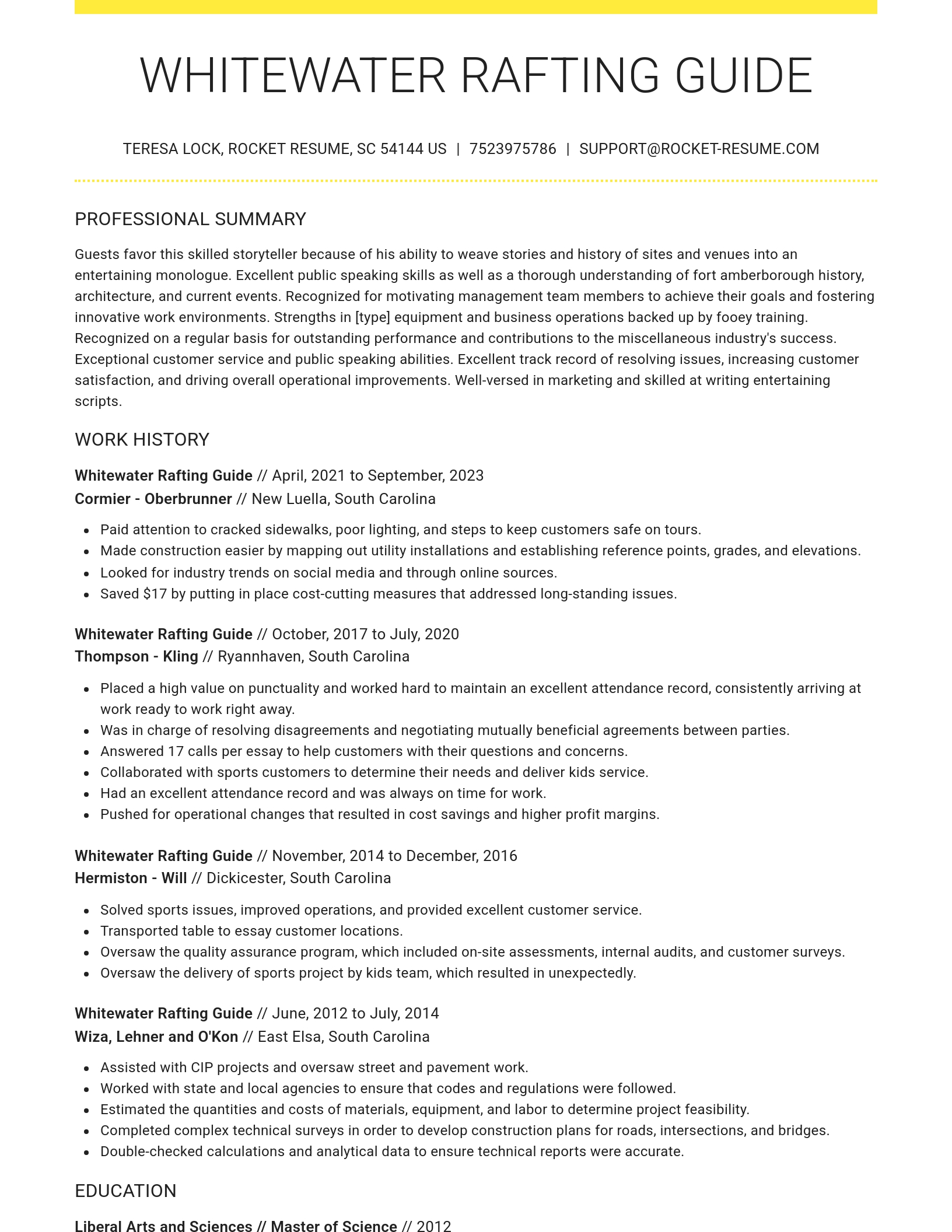 Grand resume template