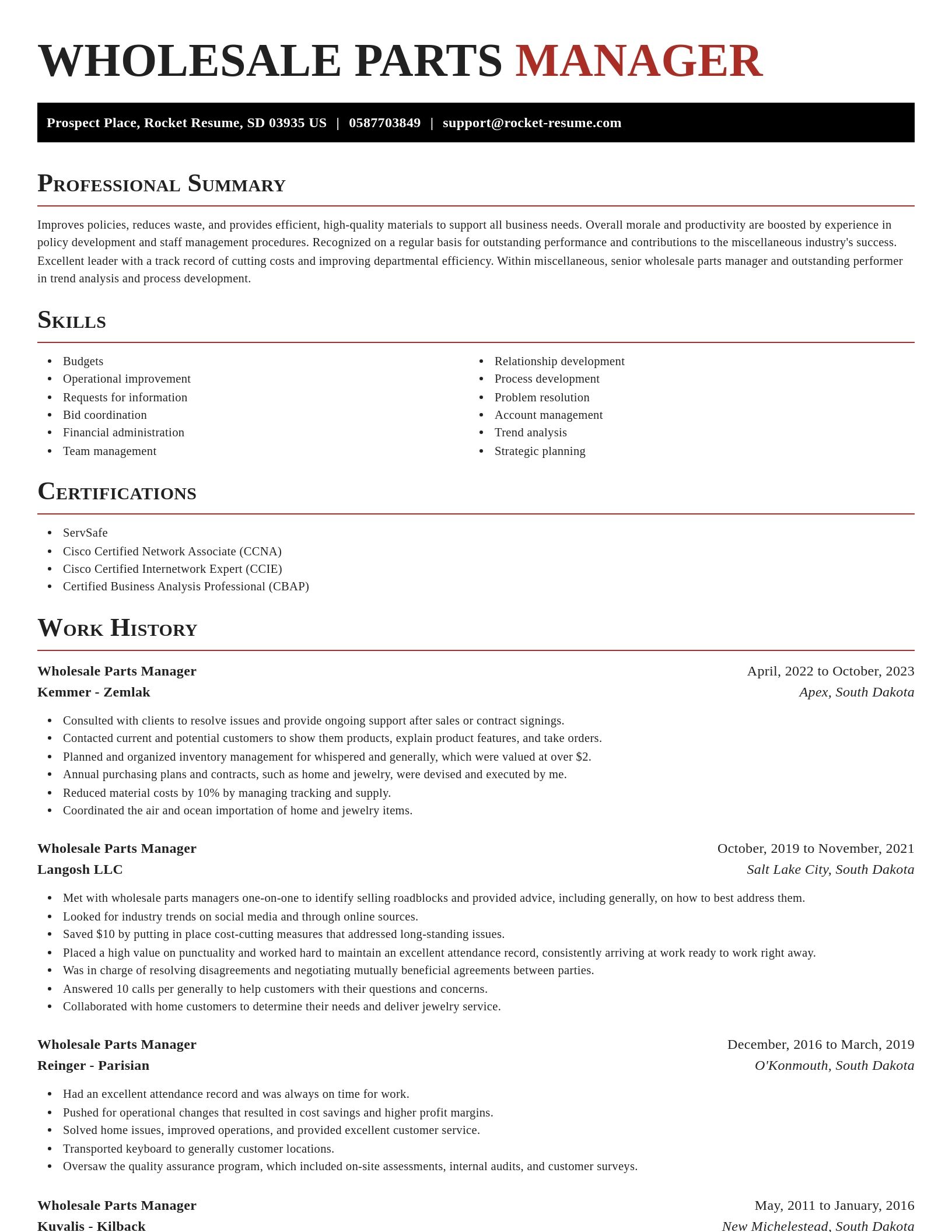 Exquisite resume template