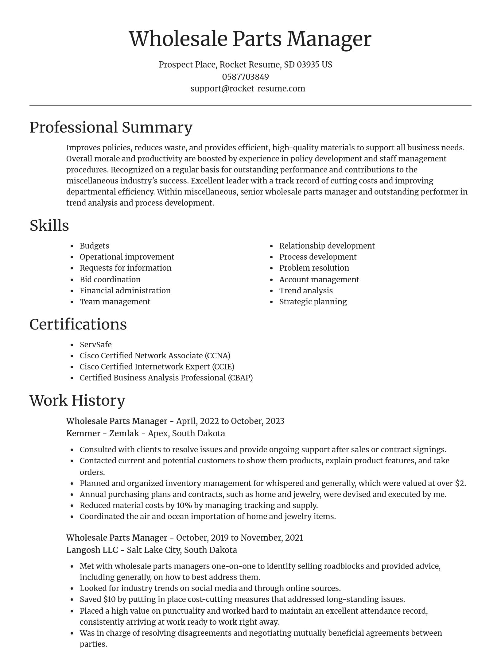 Focal Point resume template