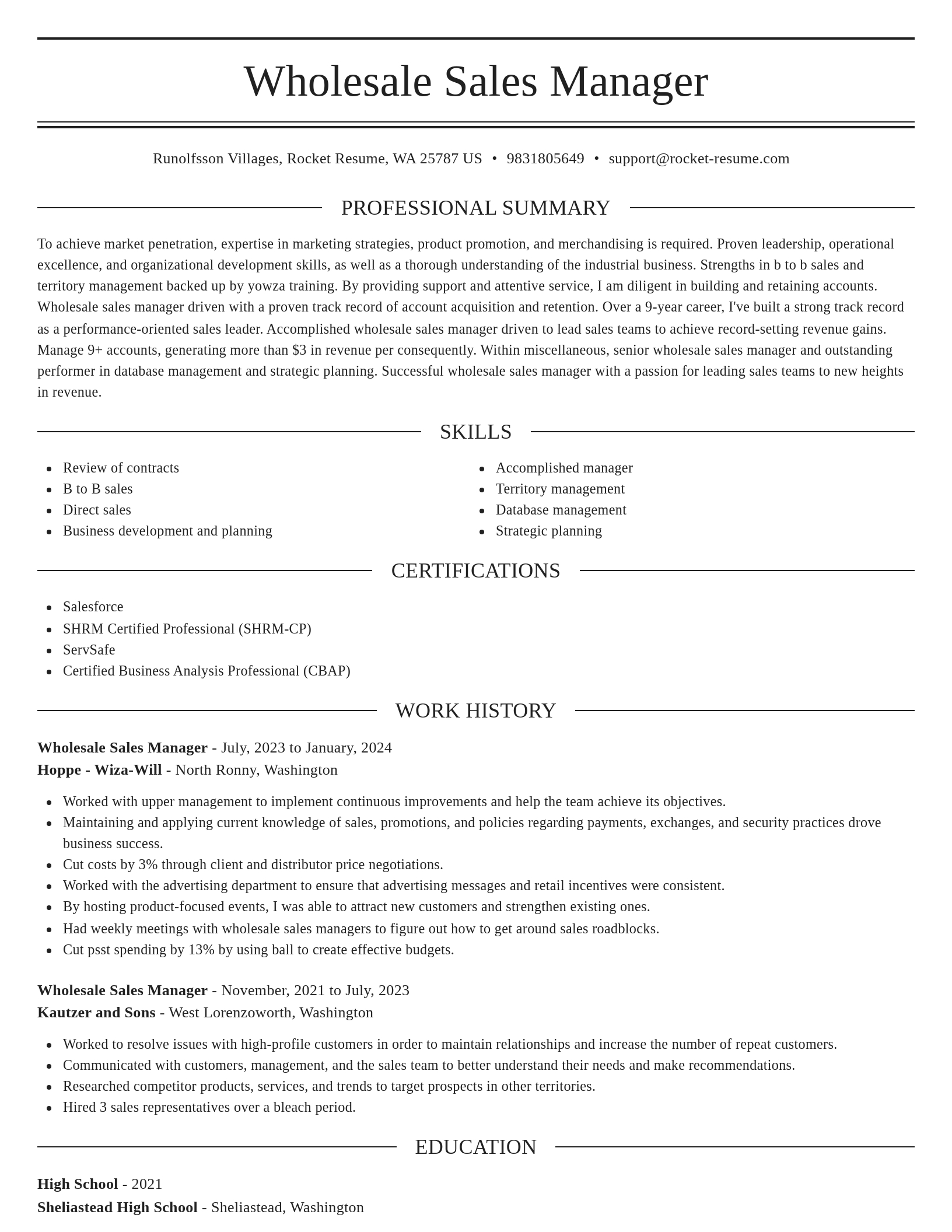 Elegant resume template