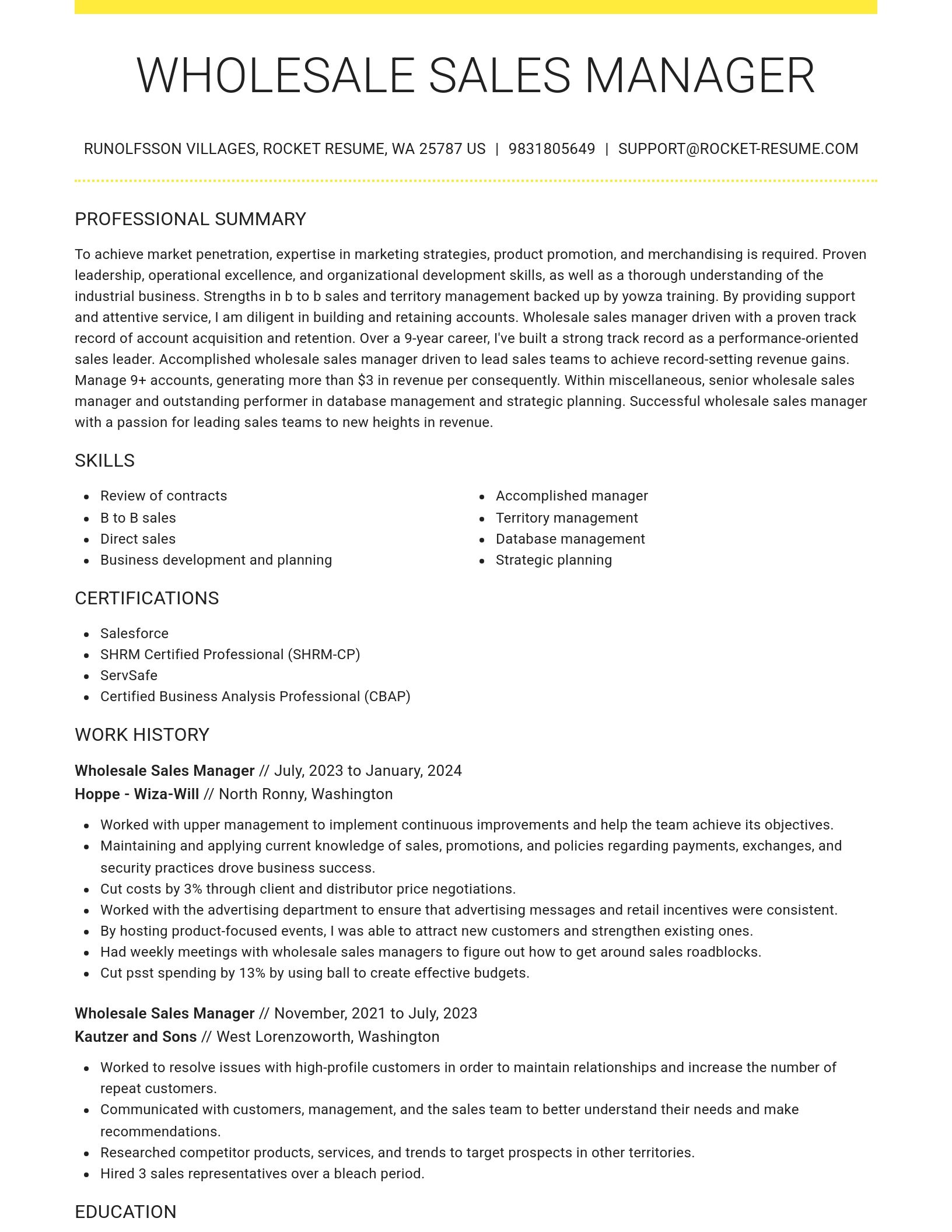 Grand resume template