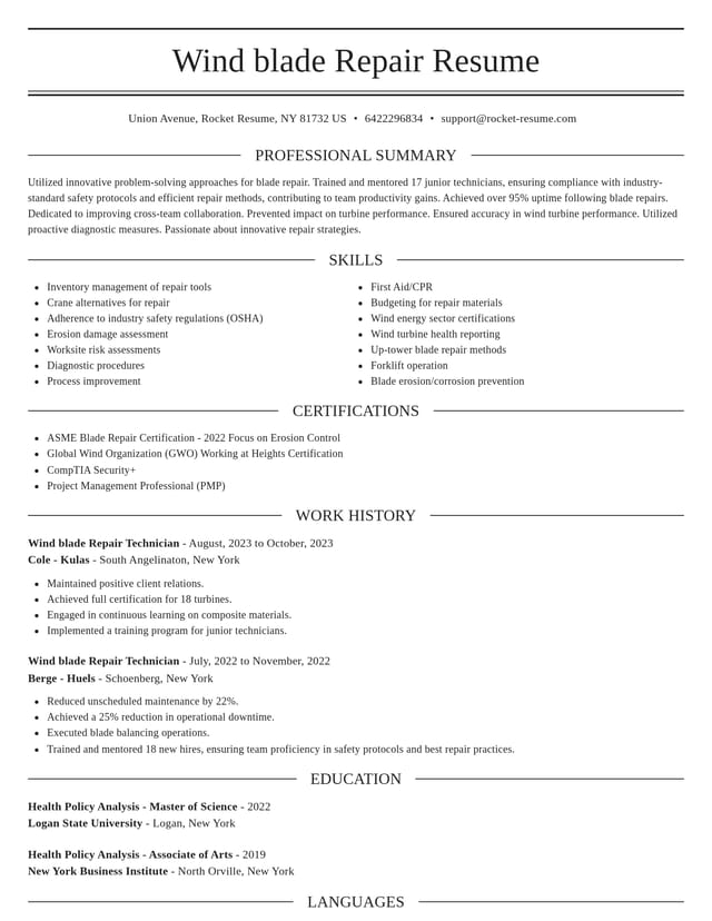 Elegant resume template