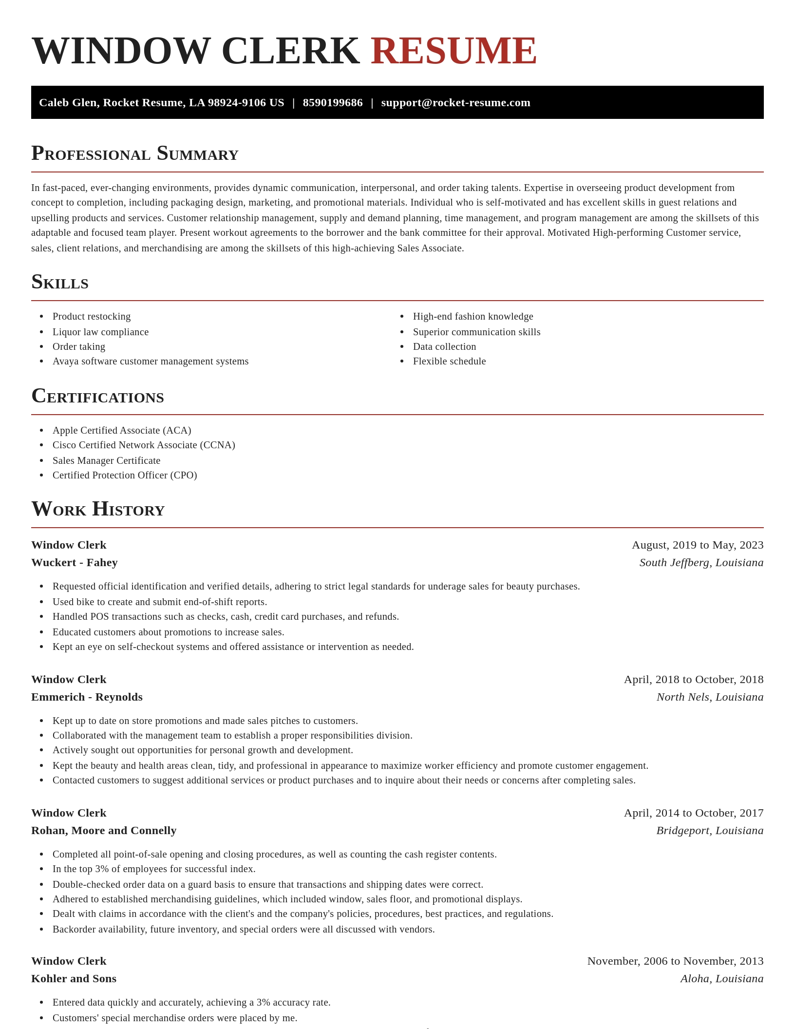 Exquisite resume template