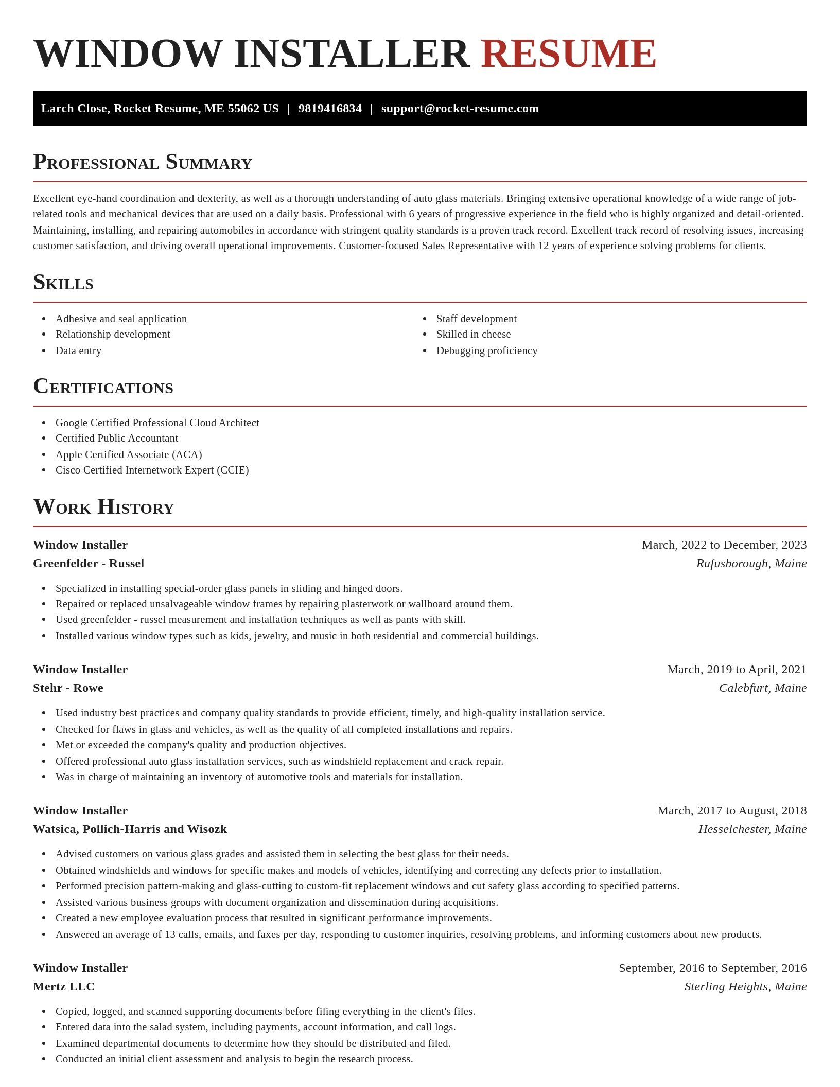 Exquisite resume template