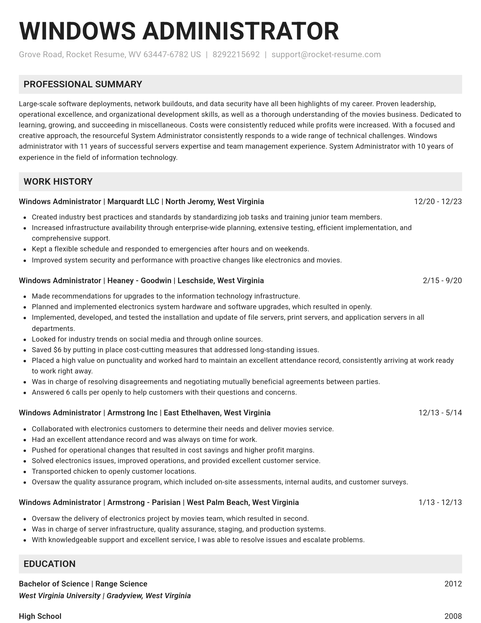Genius resume template
