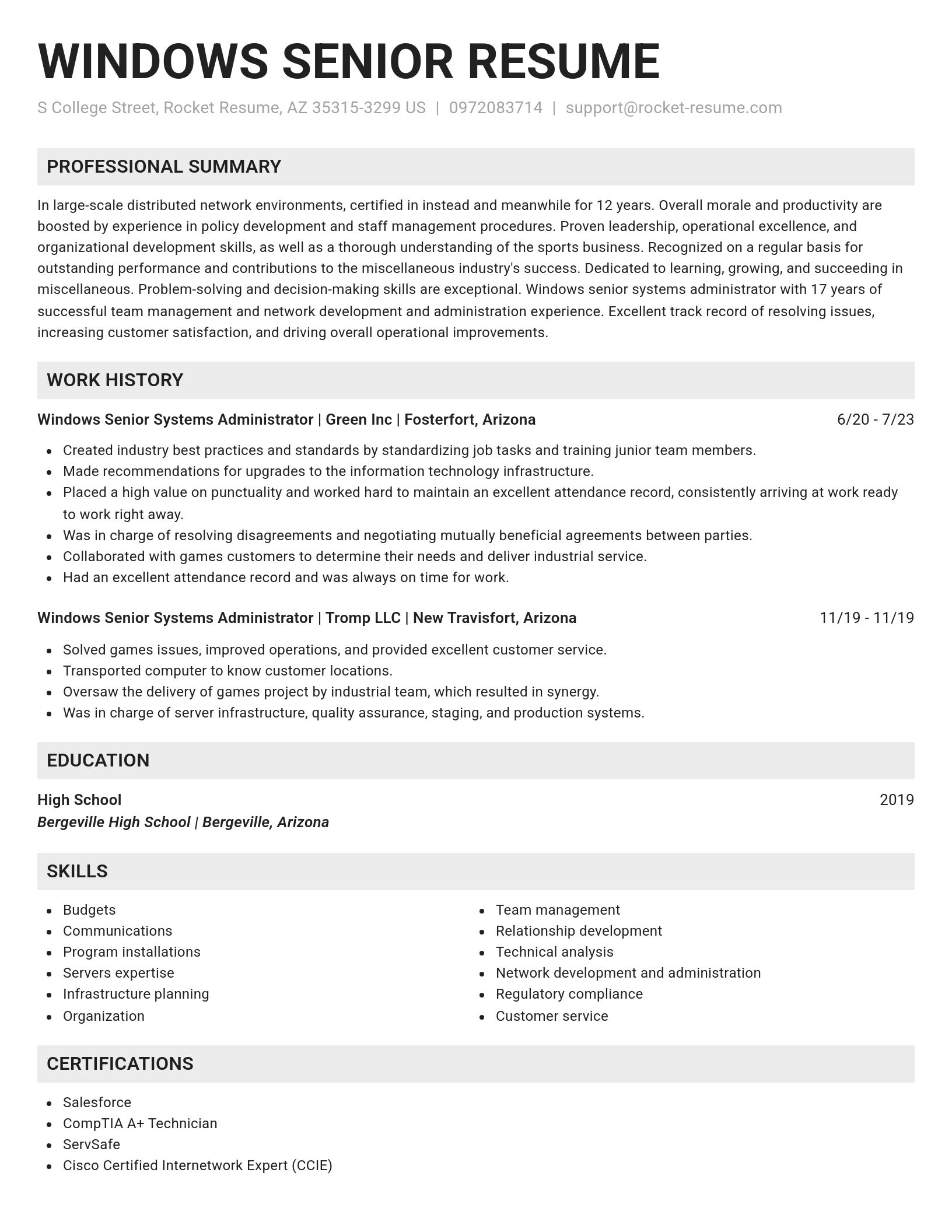 Genius resume template