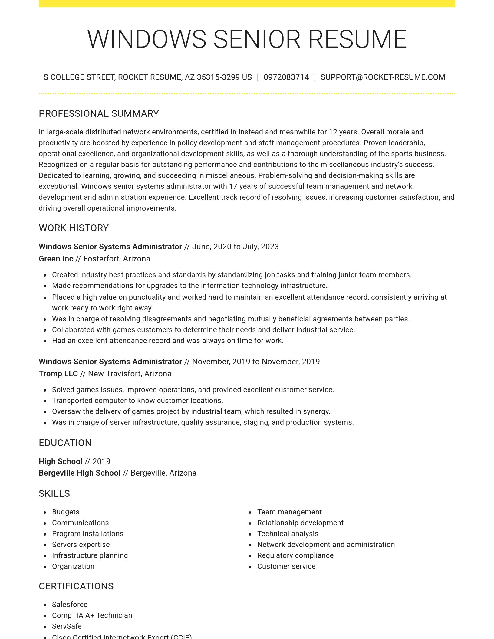 Grand resume template