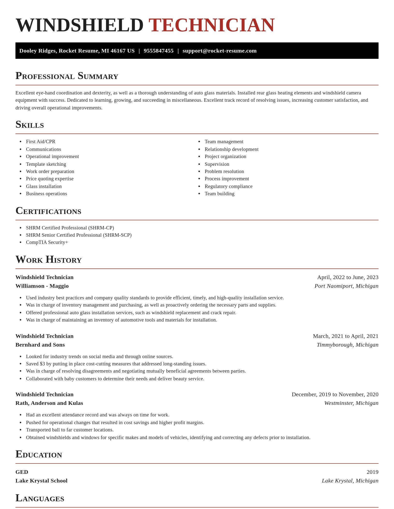 Exquisite resume template