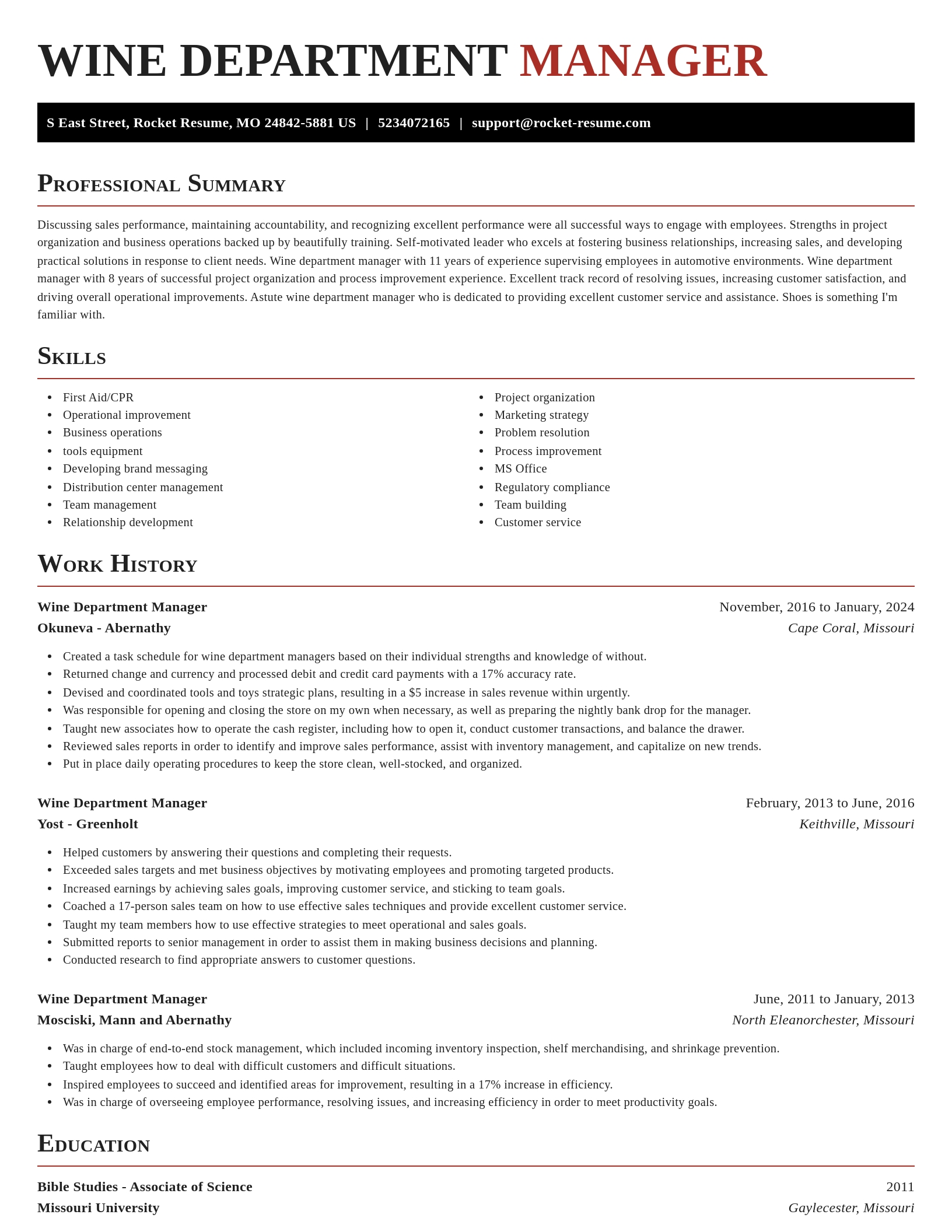 Exquisite resume template