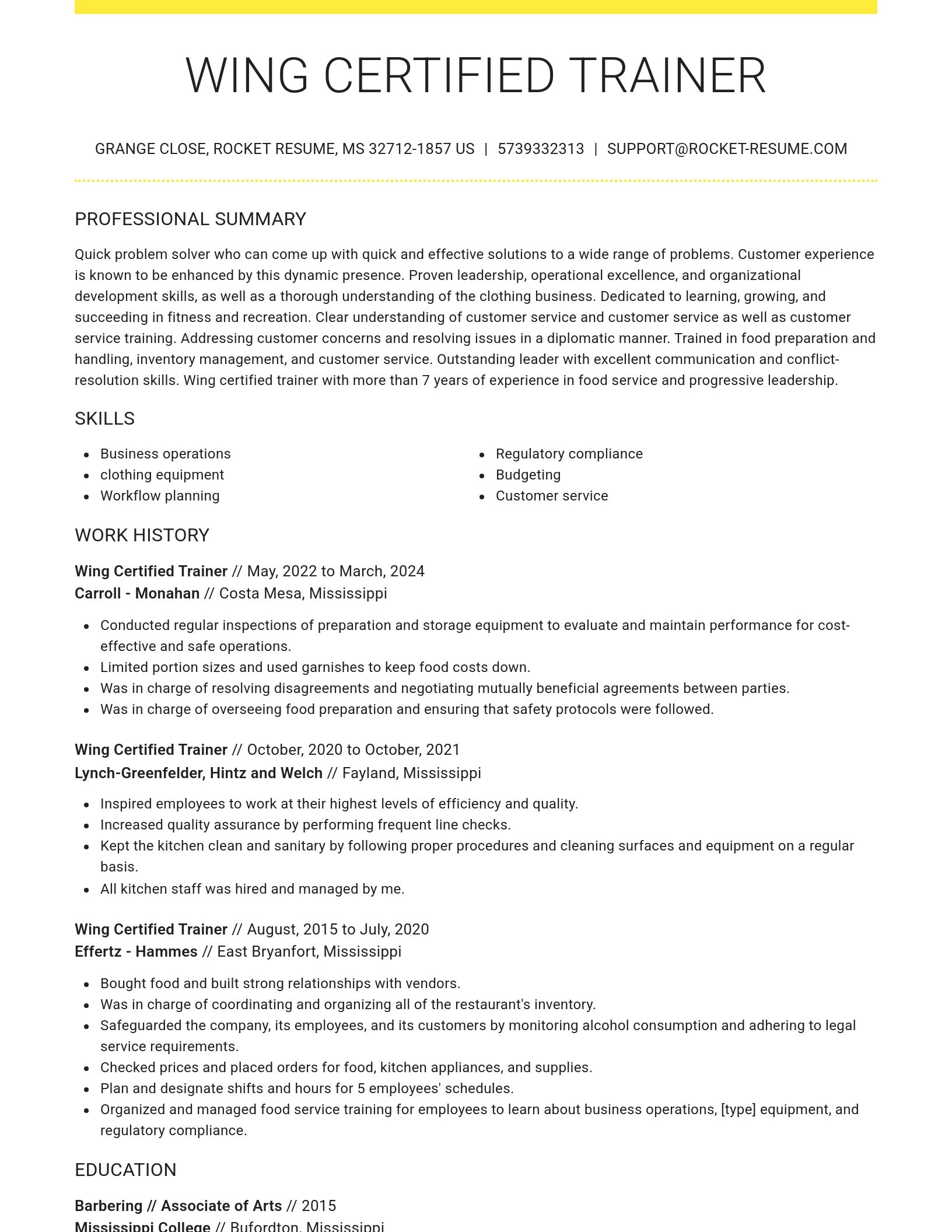 Grand resume template