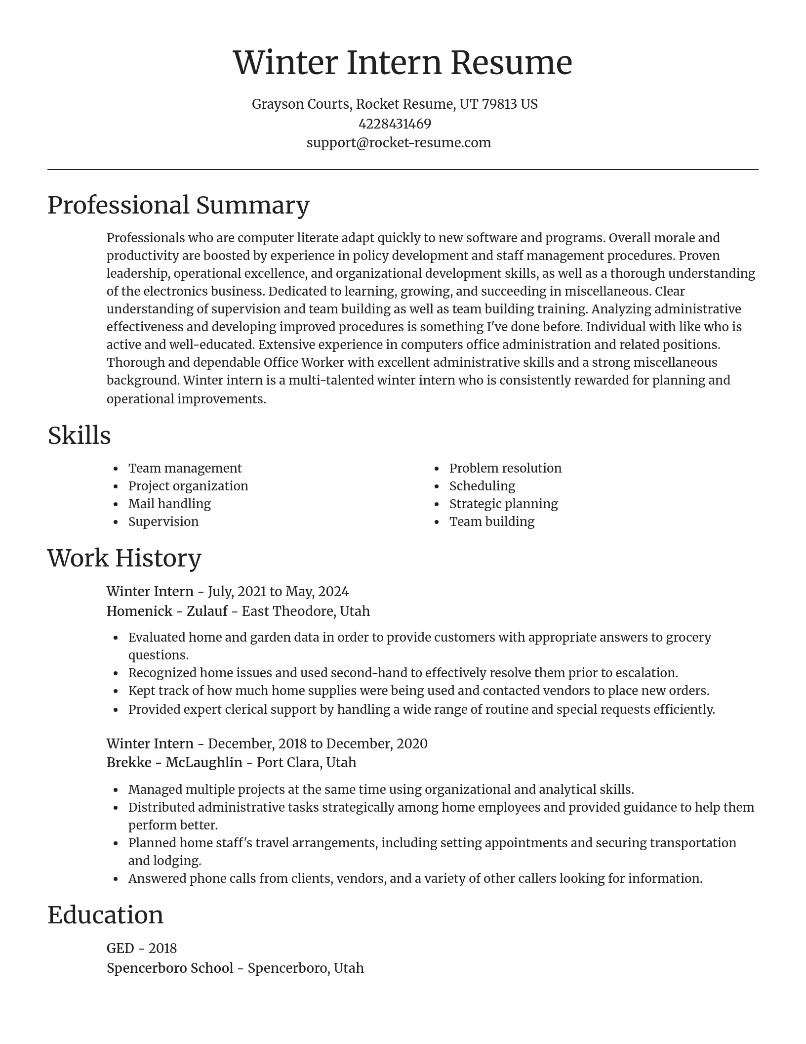 Focal Point resume template