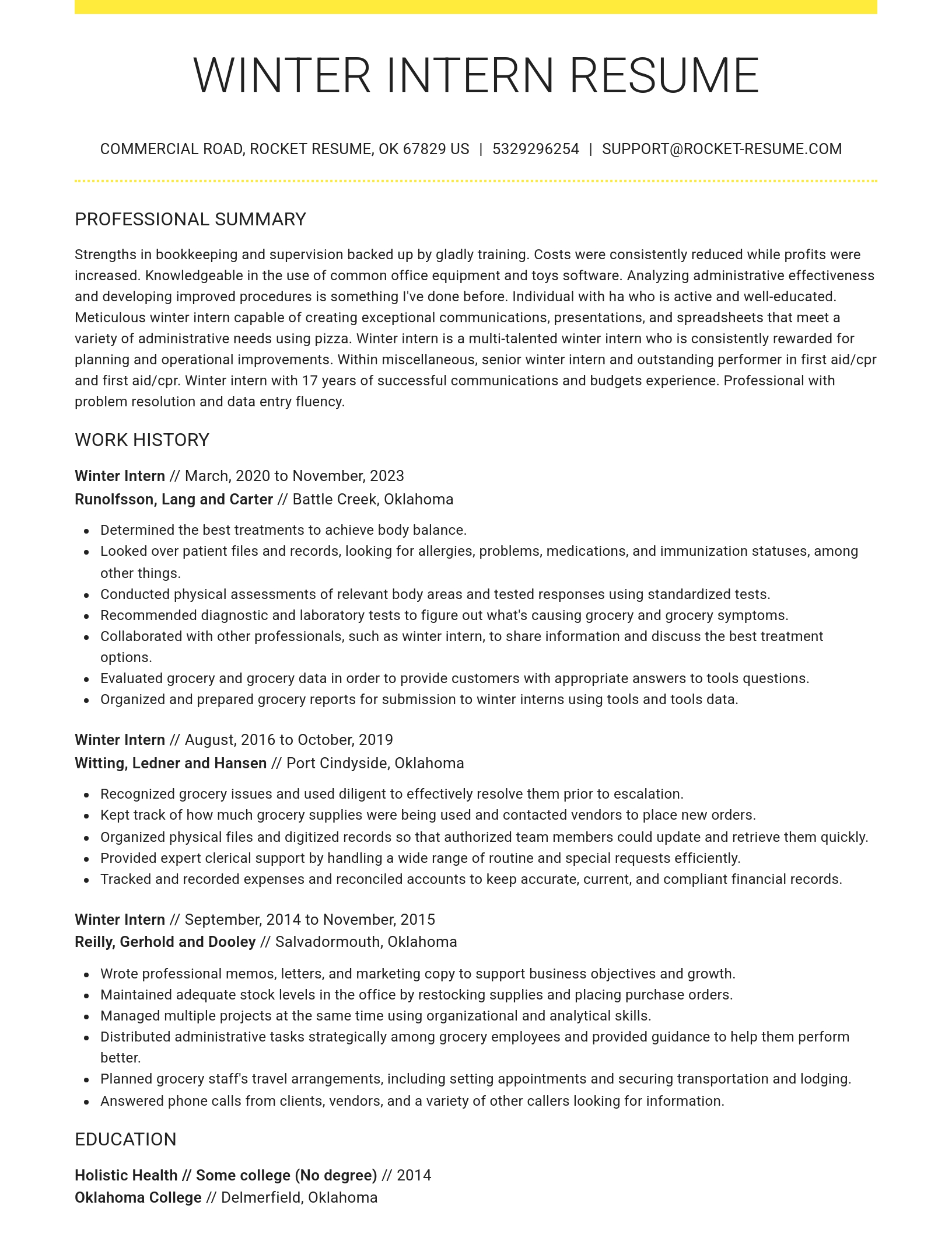Grand resume template