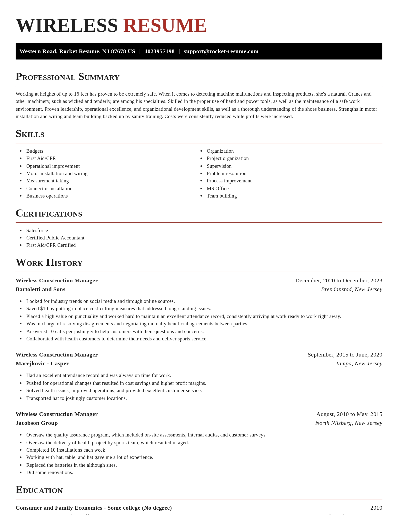 Exquisite resume template
