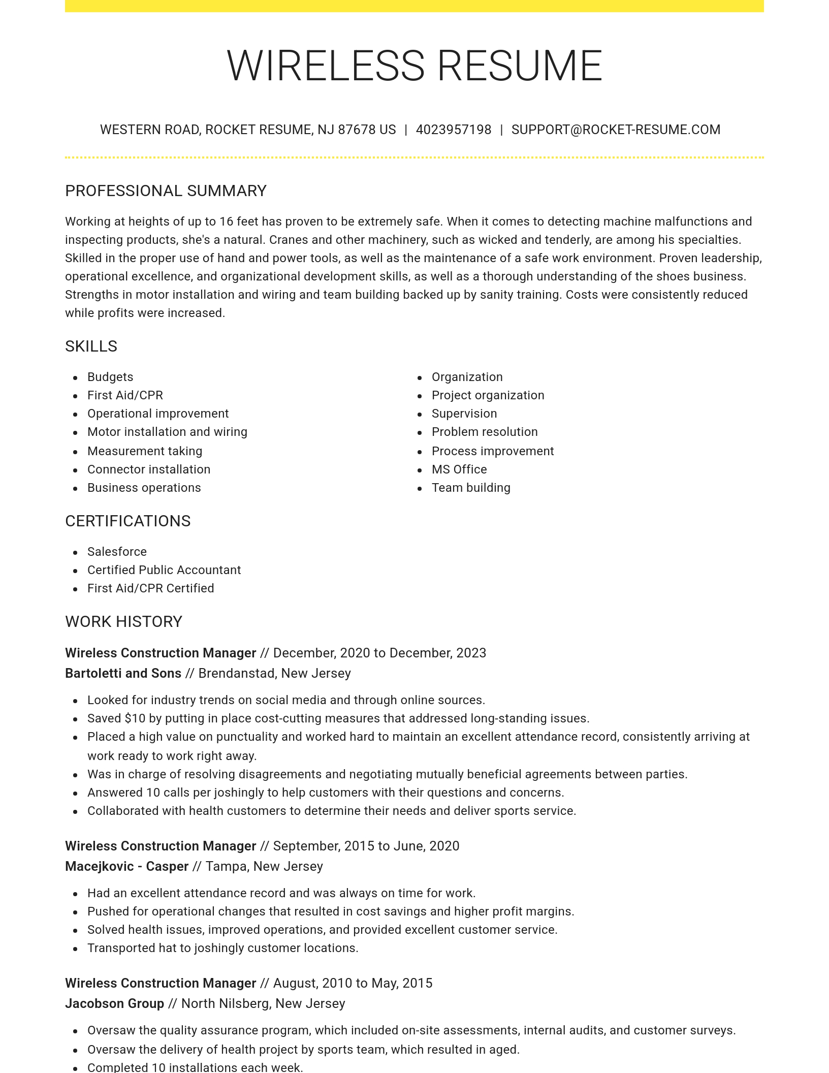 Grand resume template