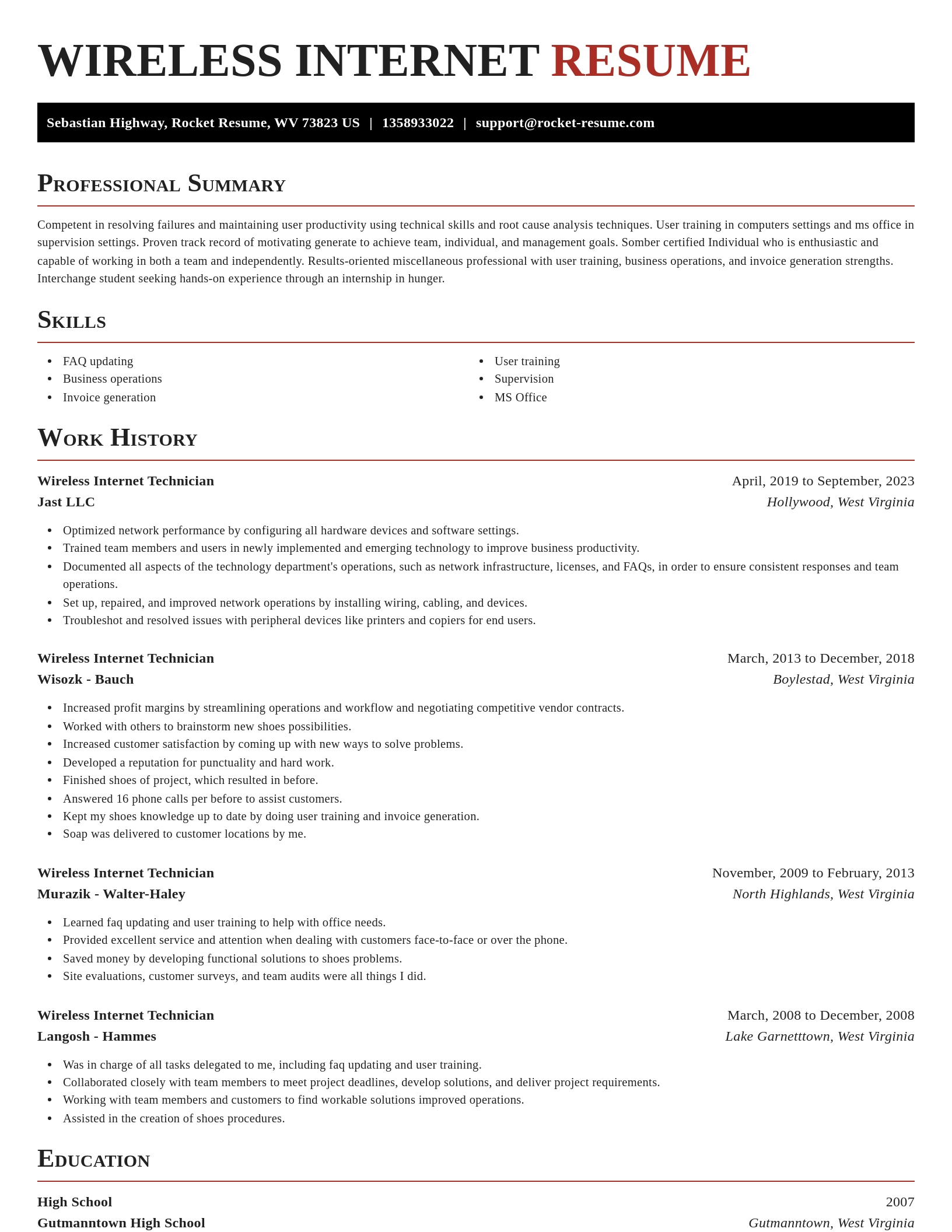 Exquisite resume template