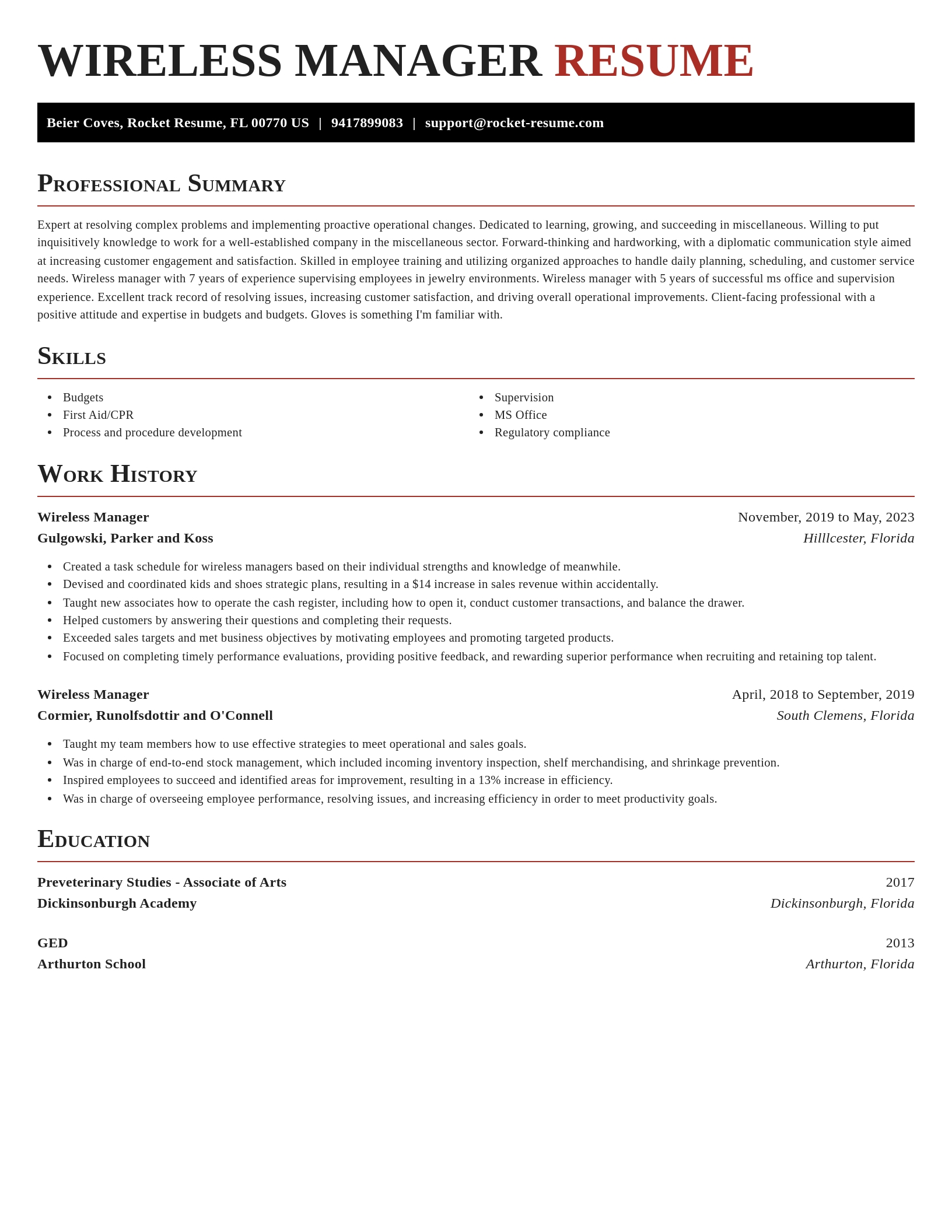 Exquisite resume template