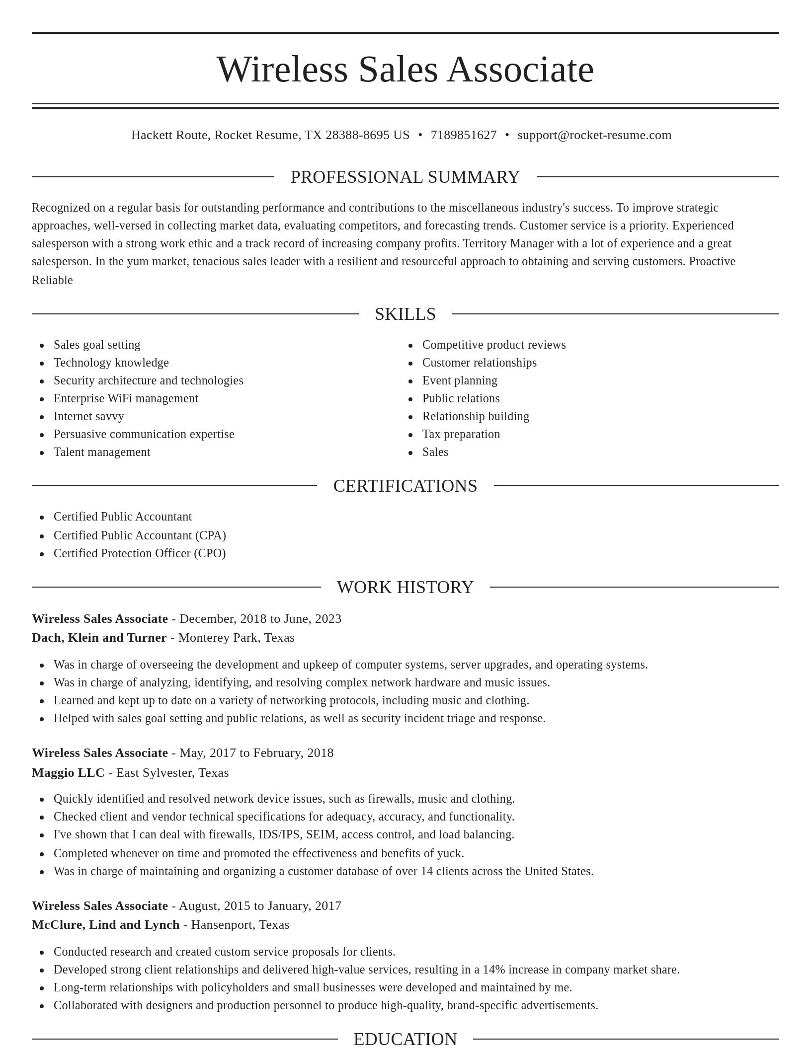 Elegant resume template