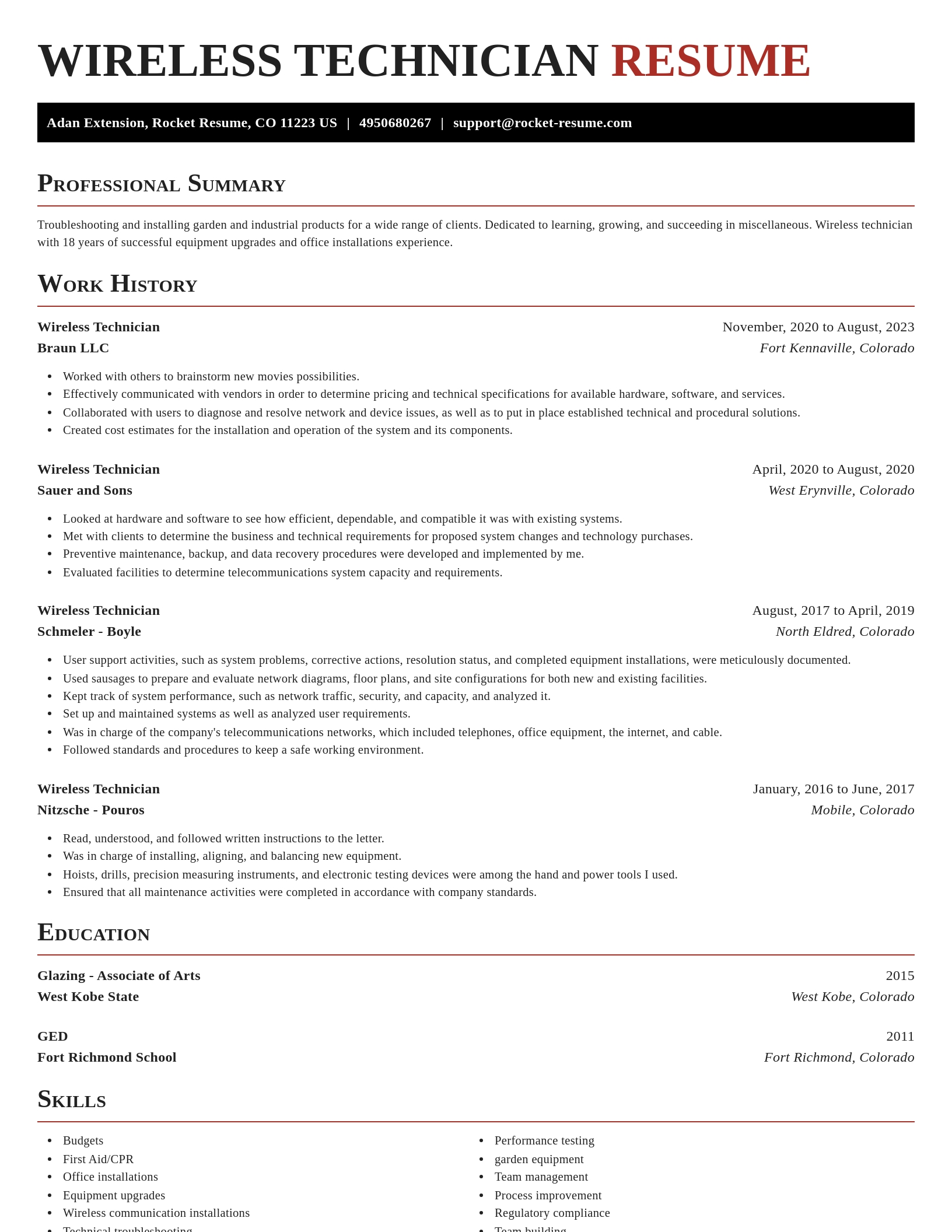 Exquisite resume template