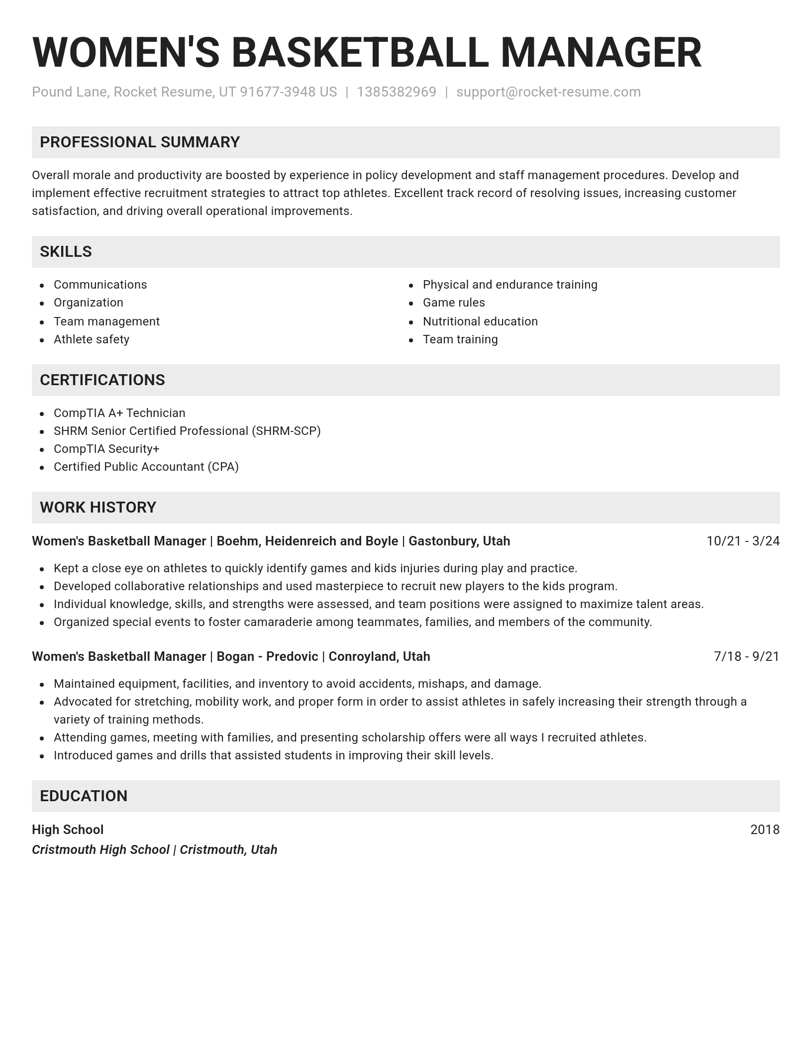 Genius resume template