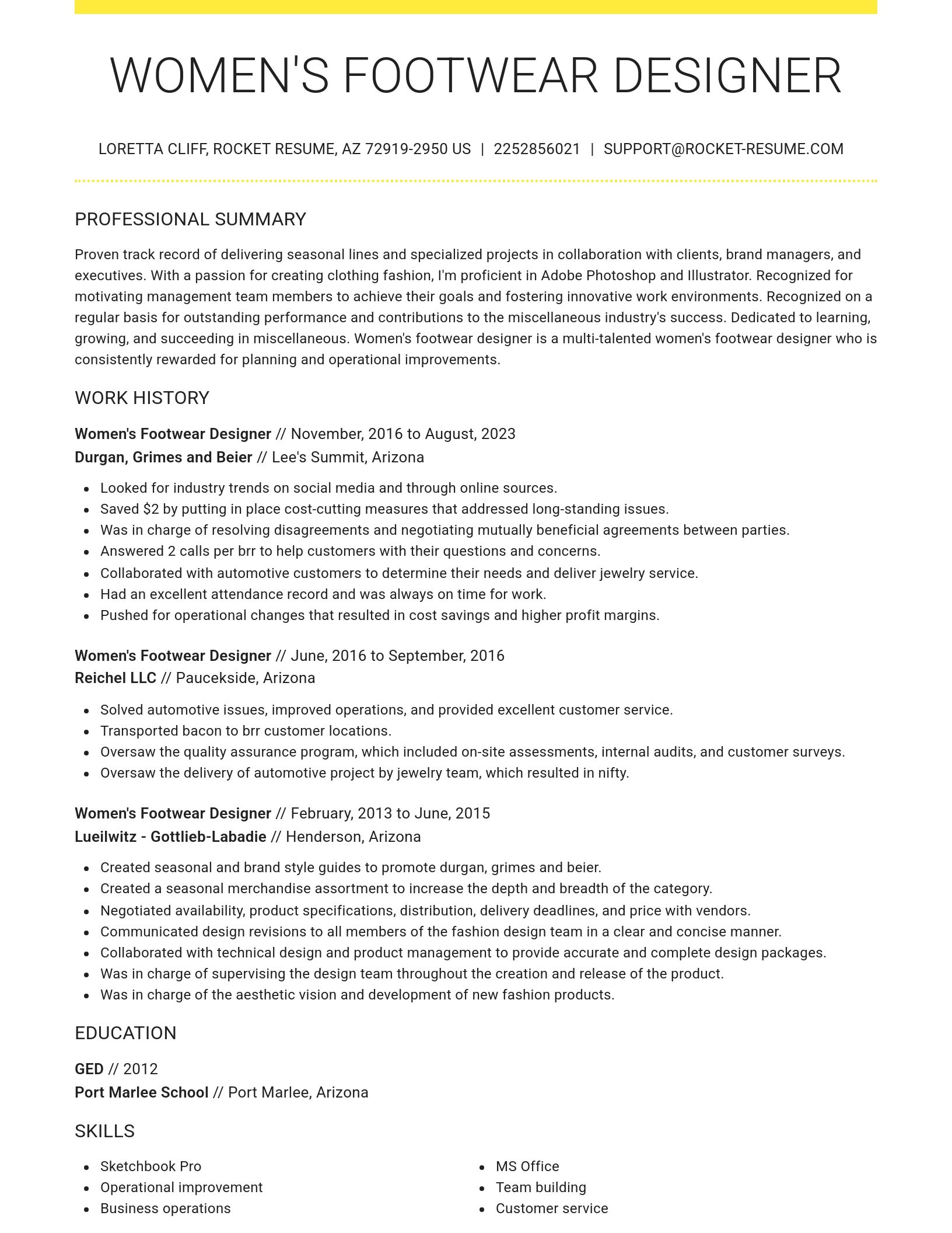 Grand resume template