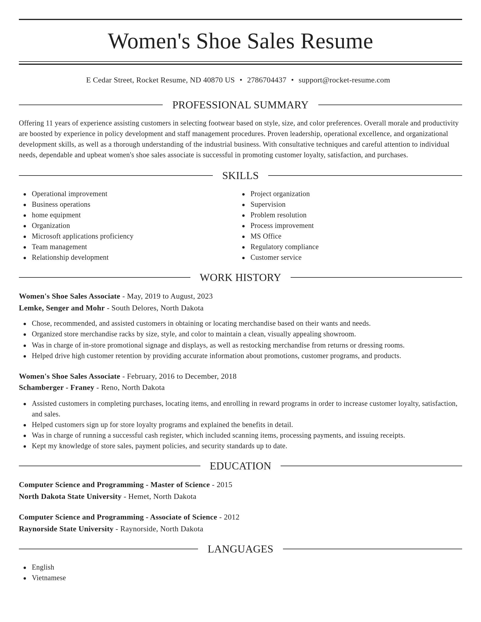 Elegant resume template