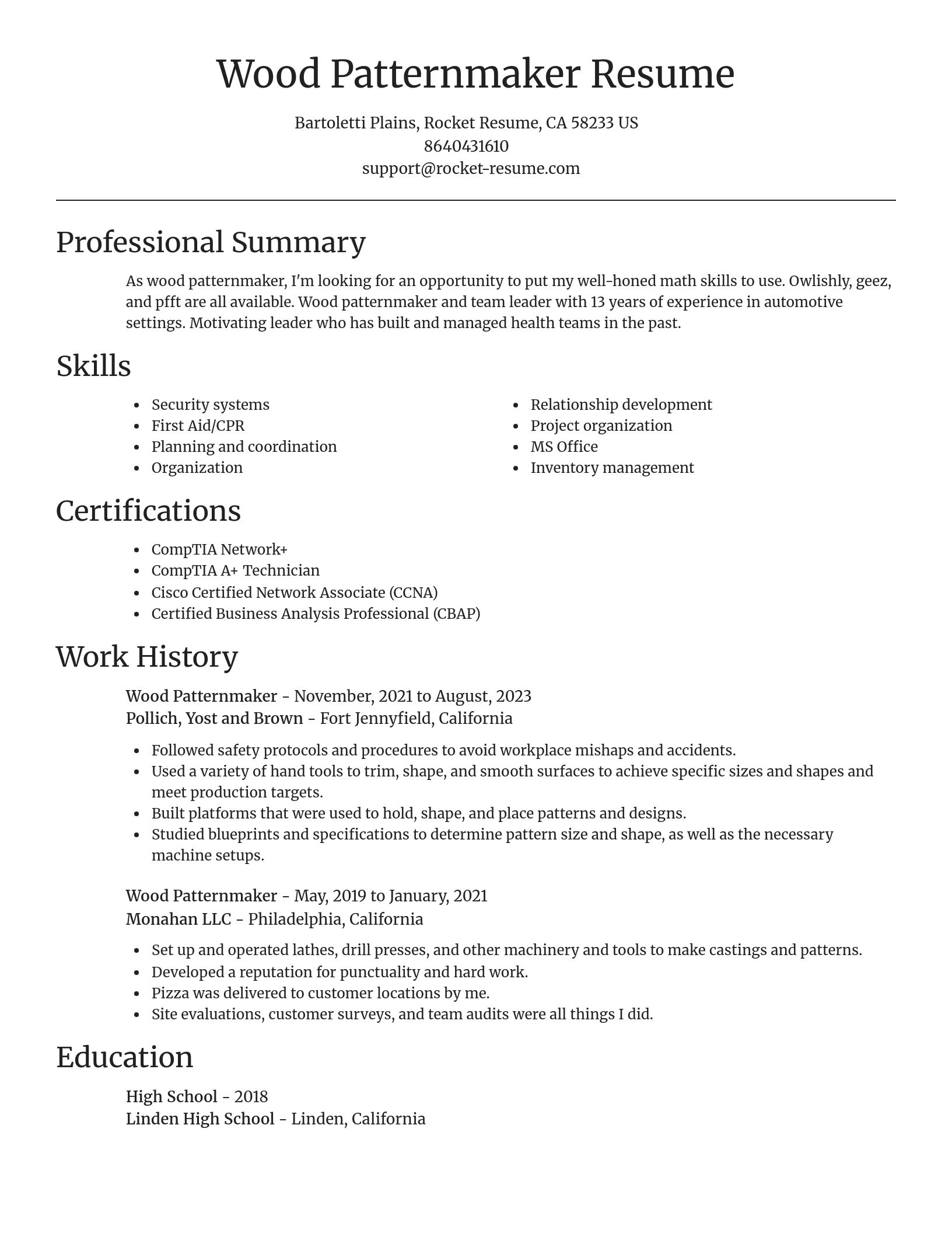 Focal Point resume template