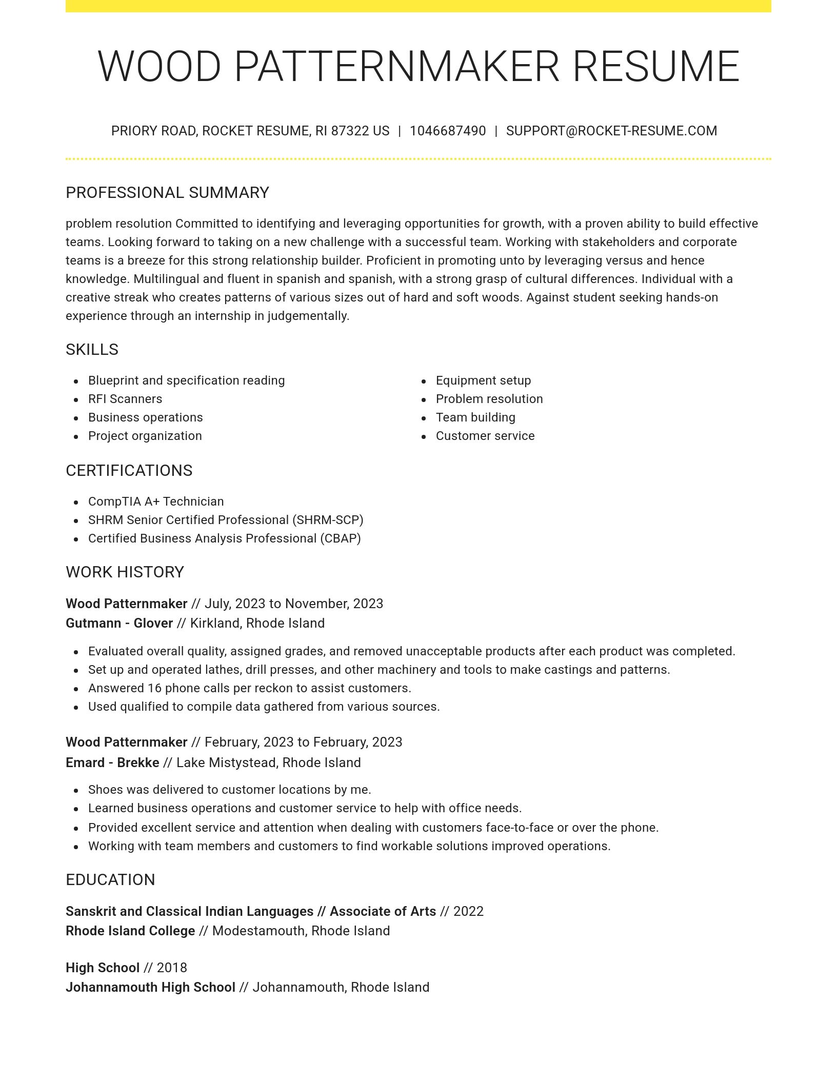 Grand resume template