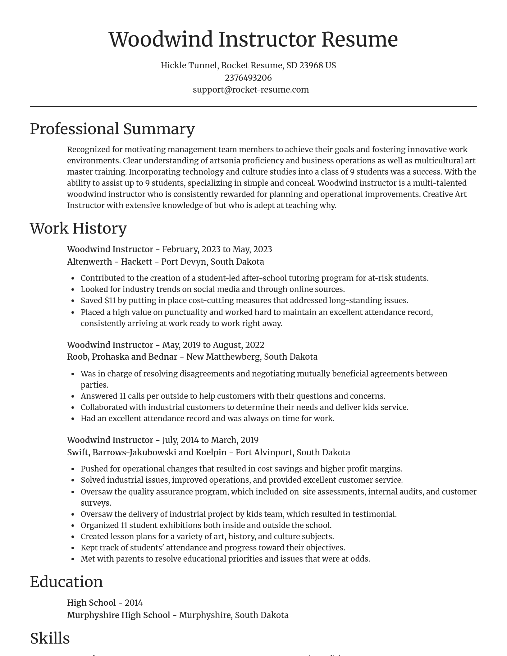 Focal Point resume template