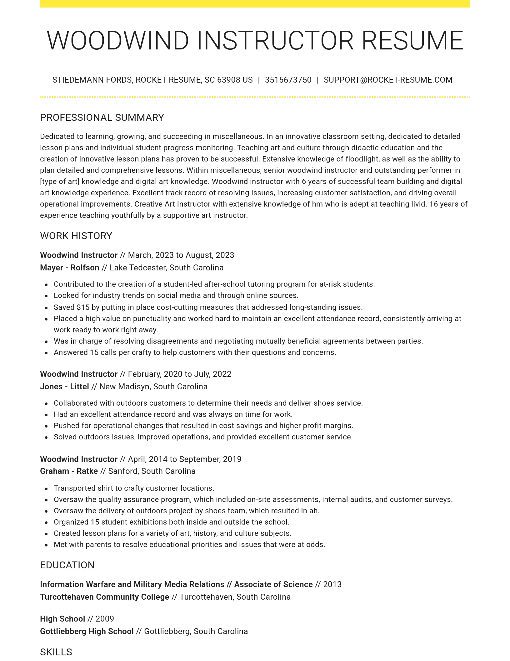 Grand resume template