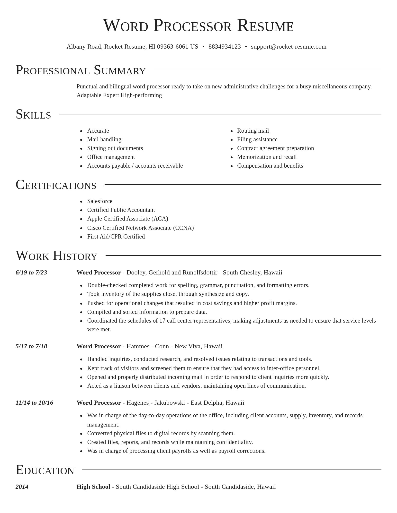 Director resume template