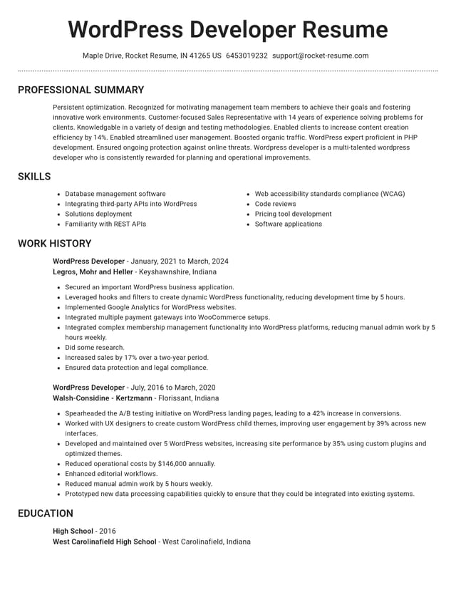 Brilliant resume template