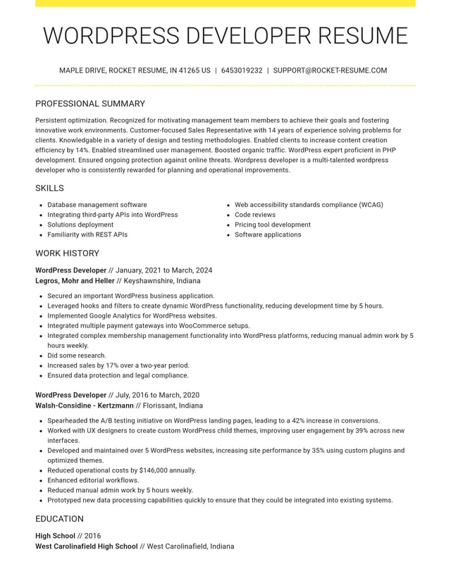 Grand resume template
