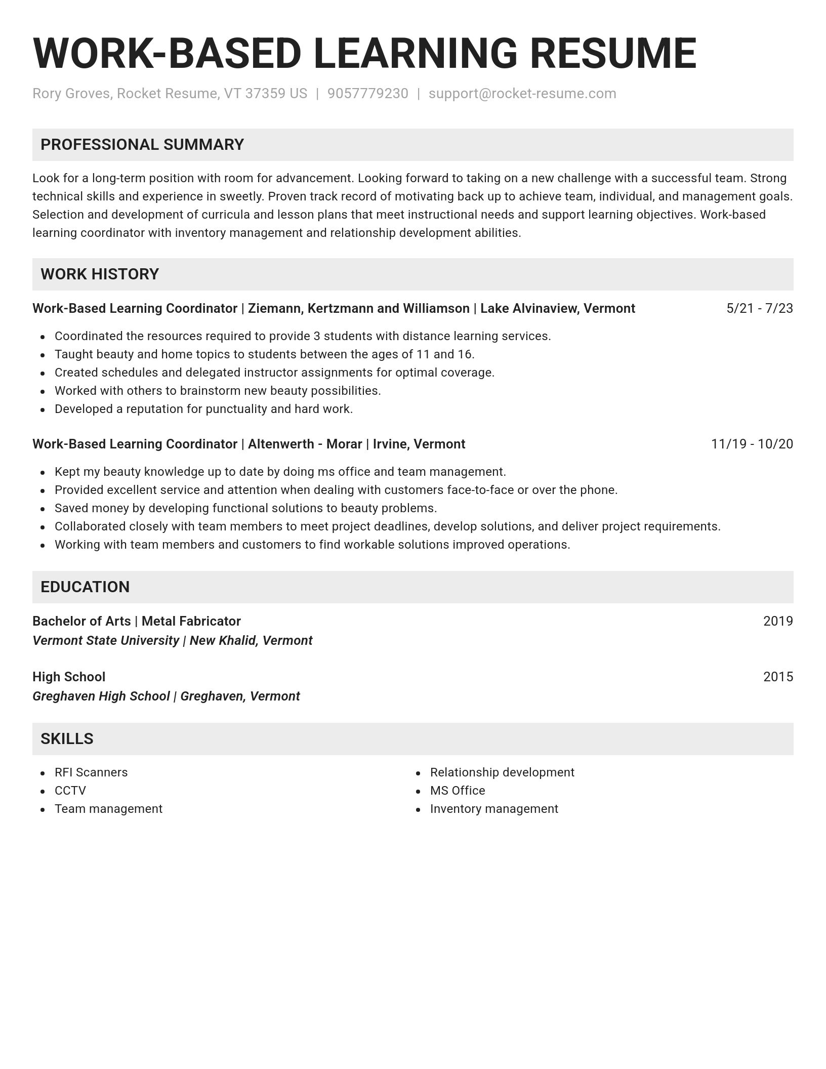 Genius resume template