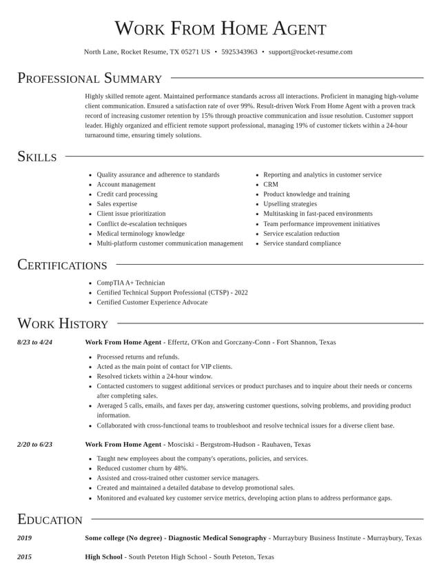 Director resume template