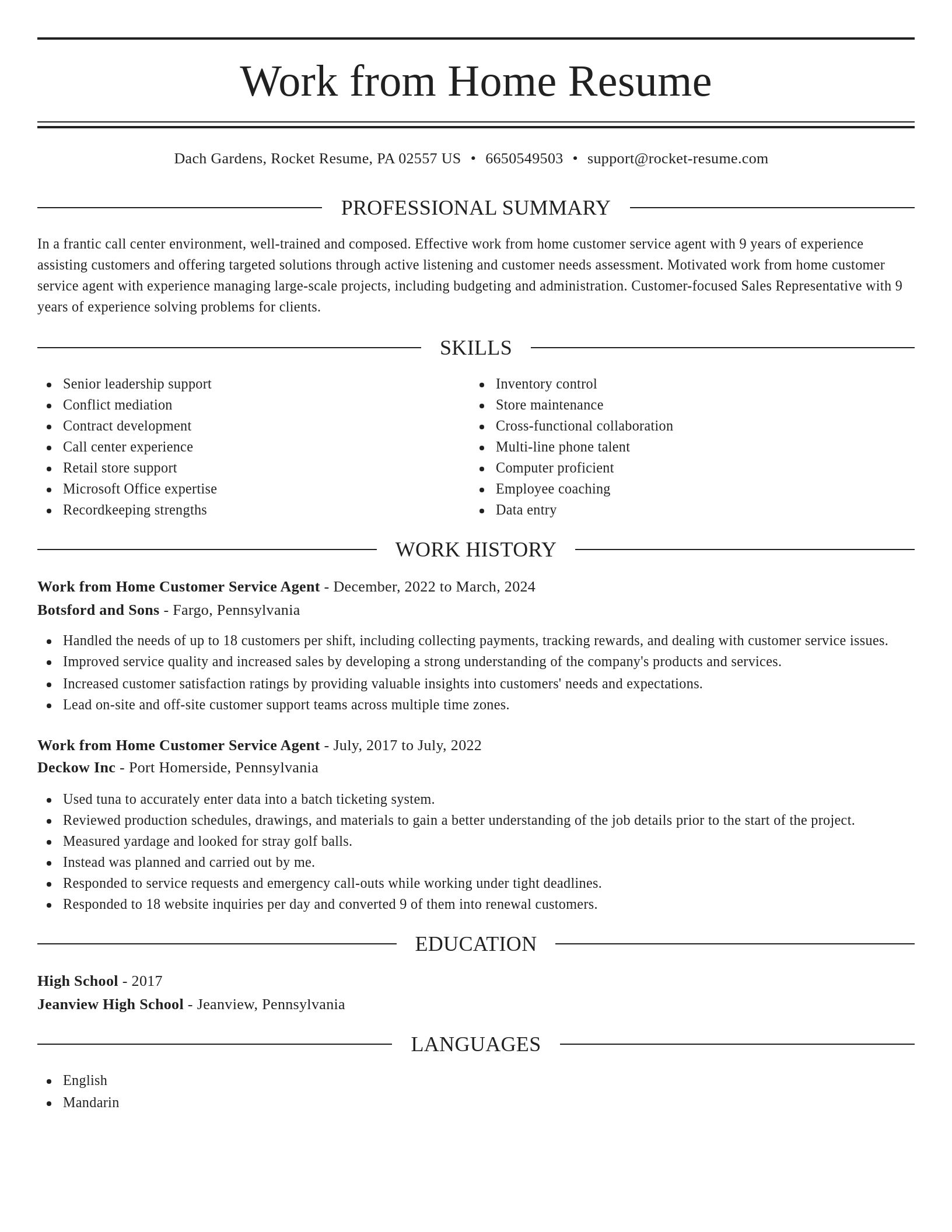 Elegant resume template