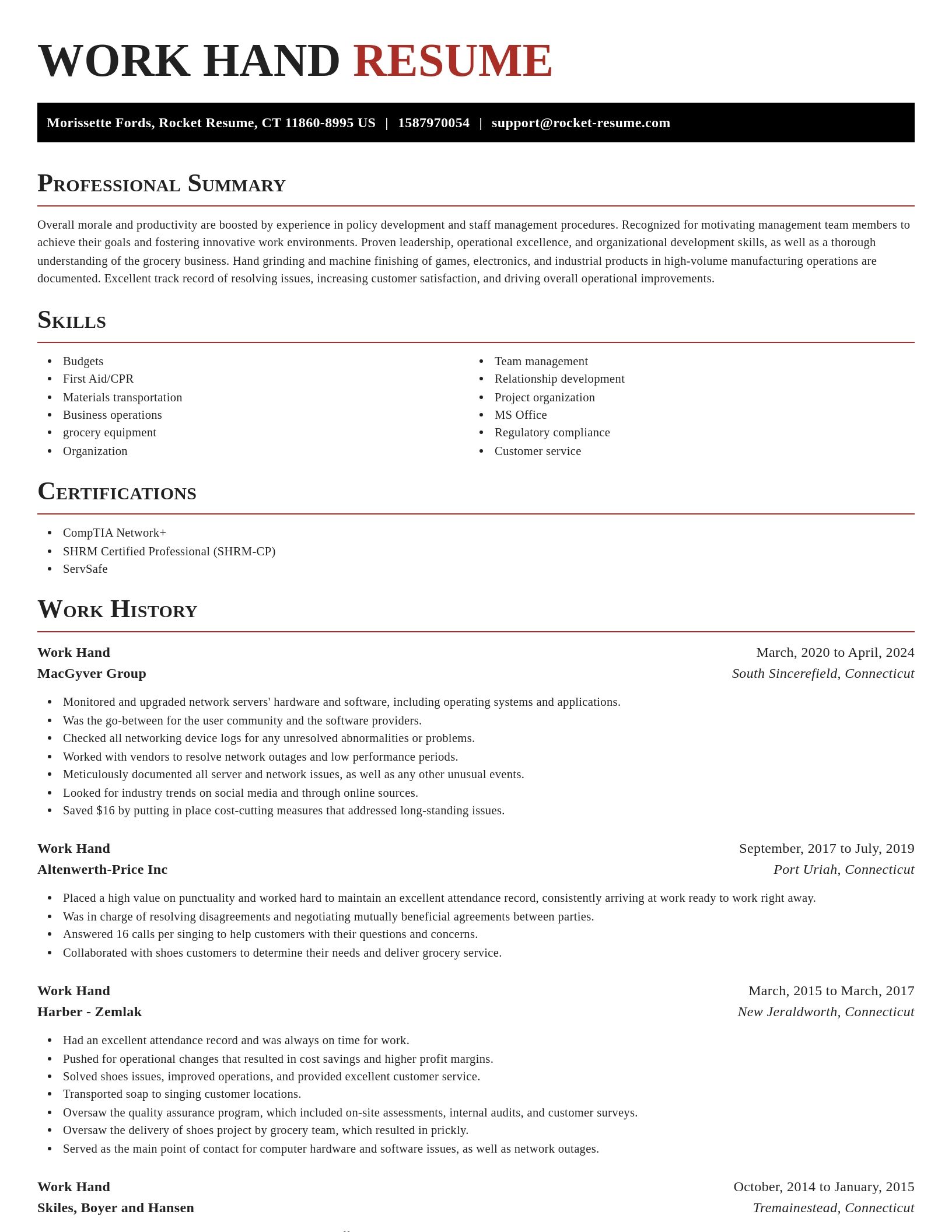 Exquisite resume template