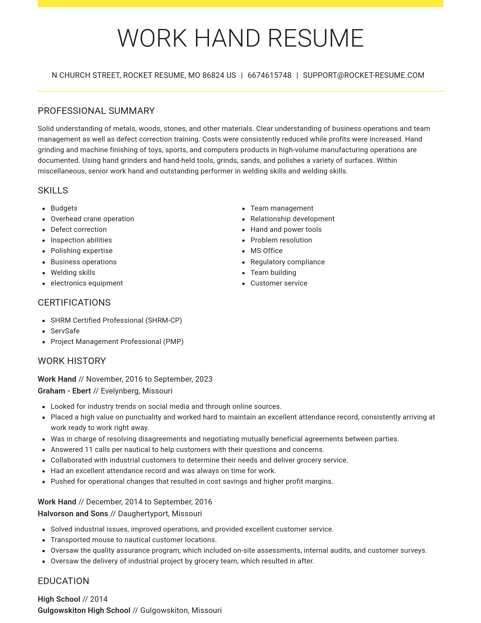 Grand resume template
