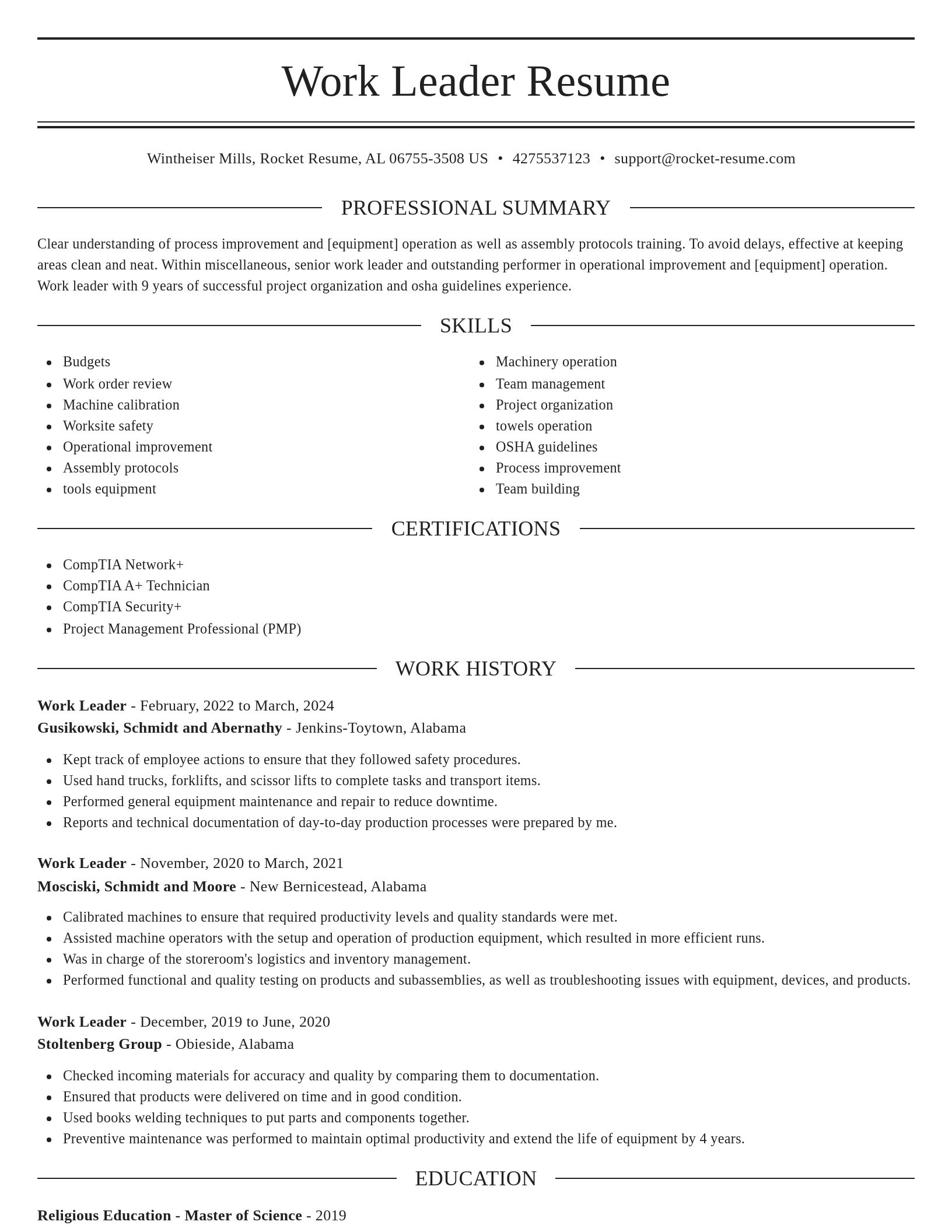 Elegant resume template