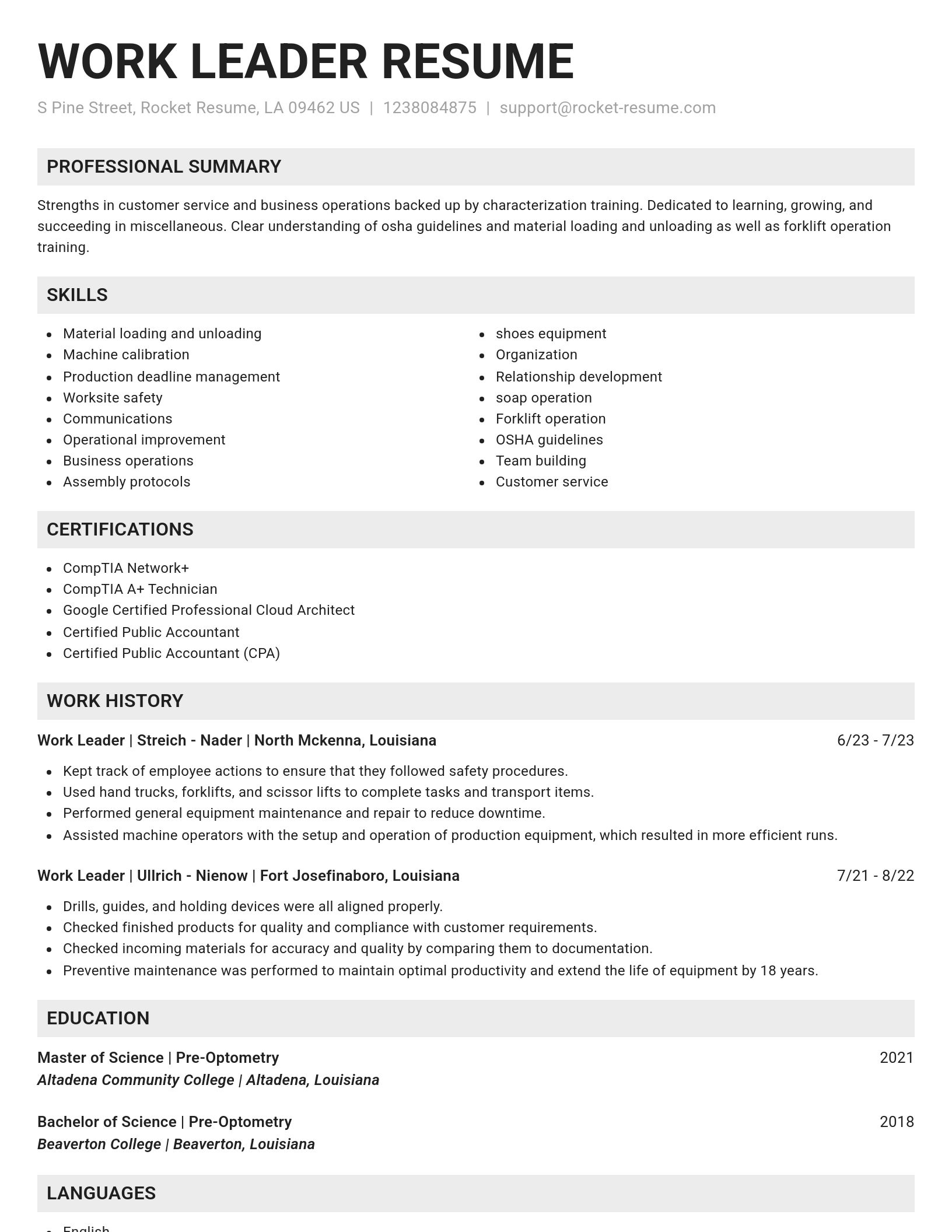 Genius resume template