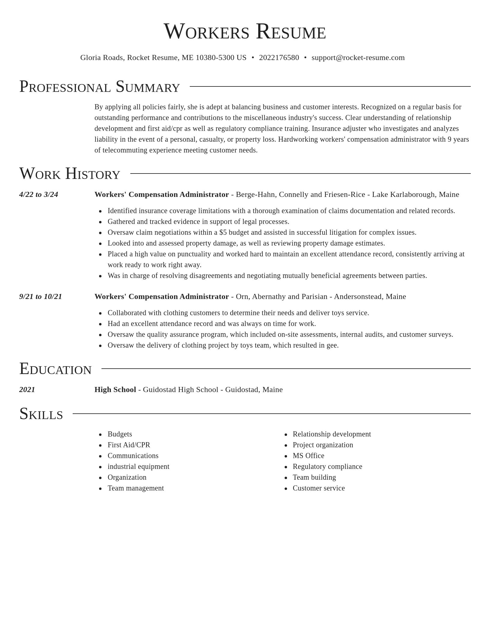 Director resume template