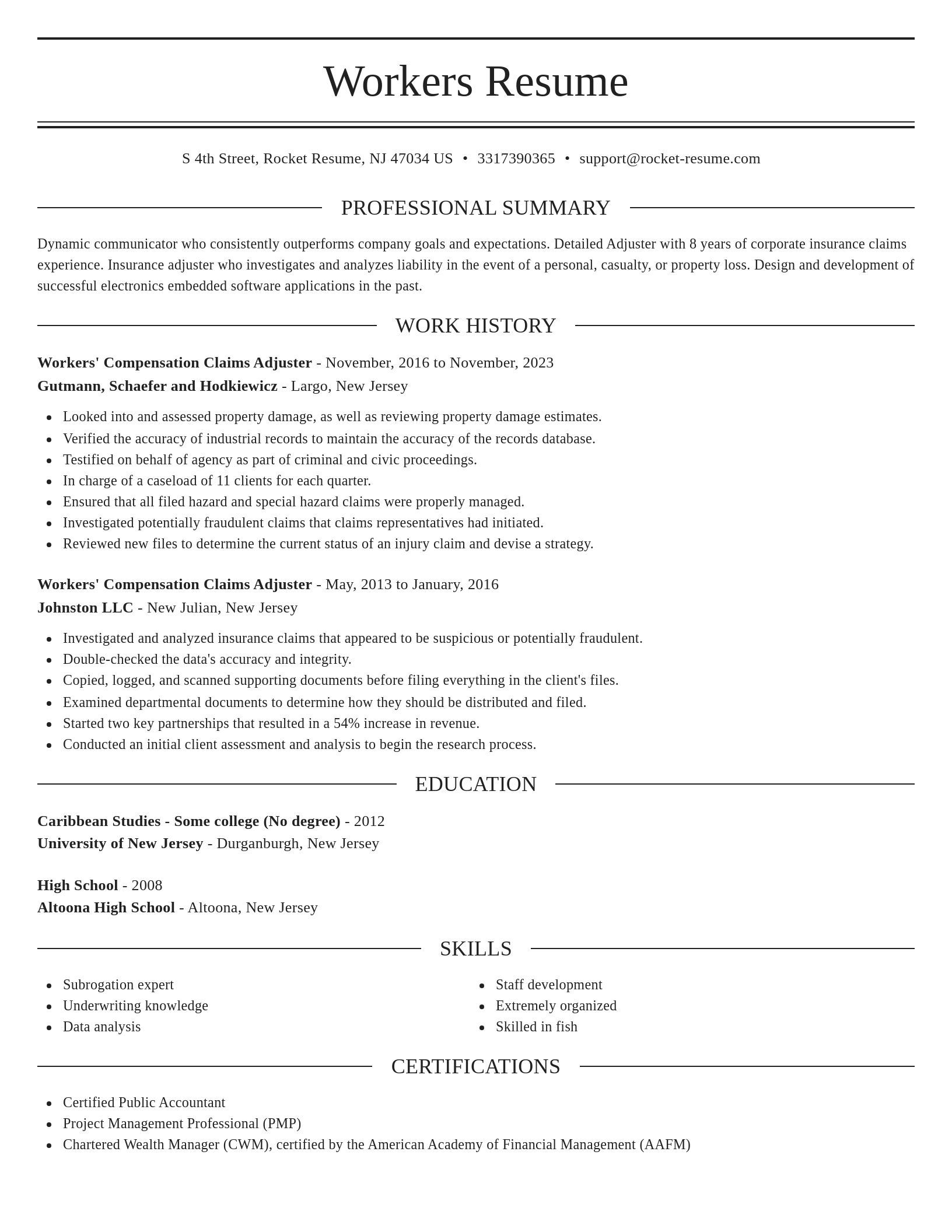 Elegant resume template