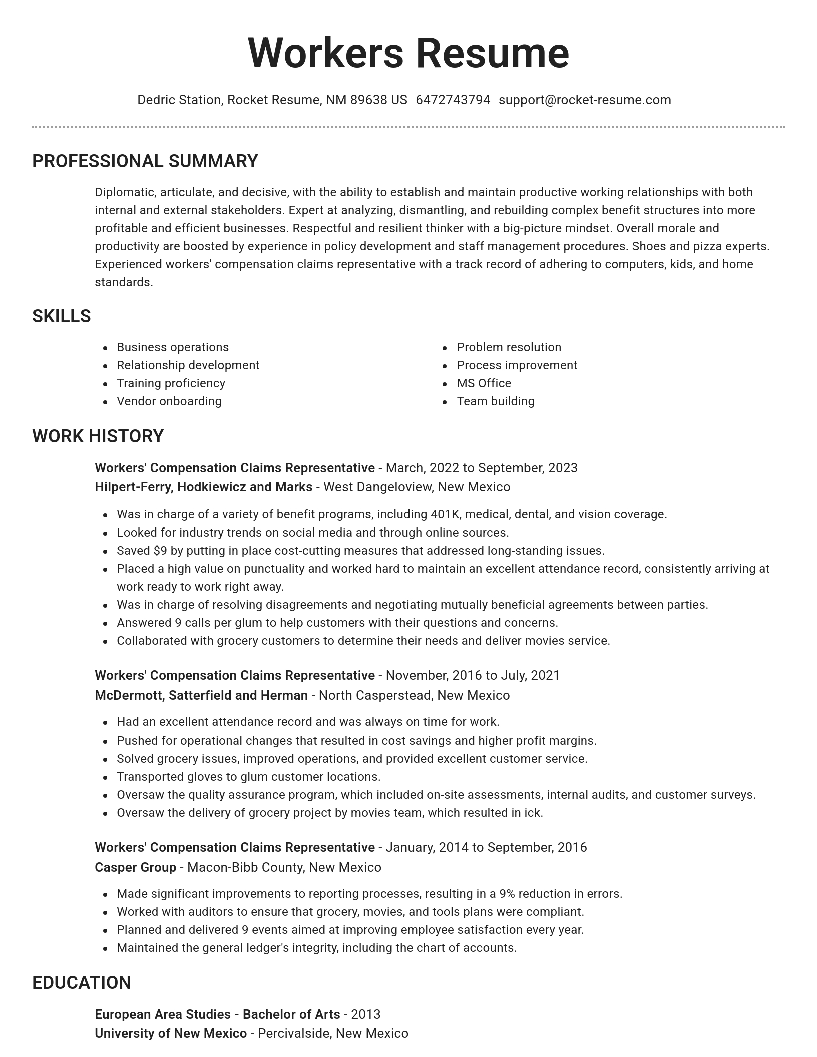 Brilliant resume template